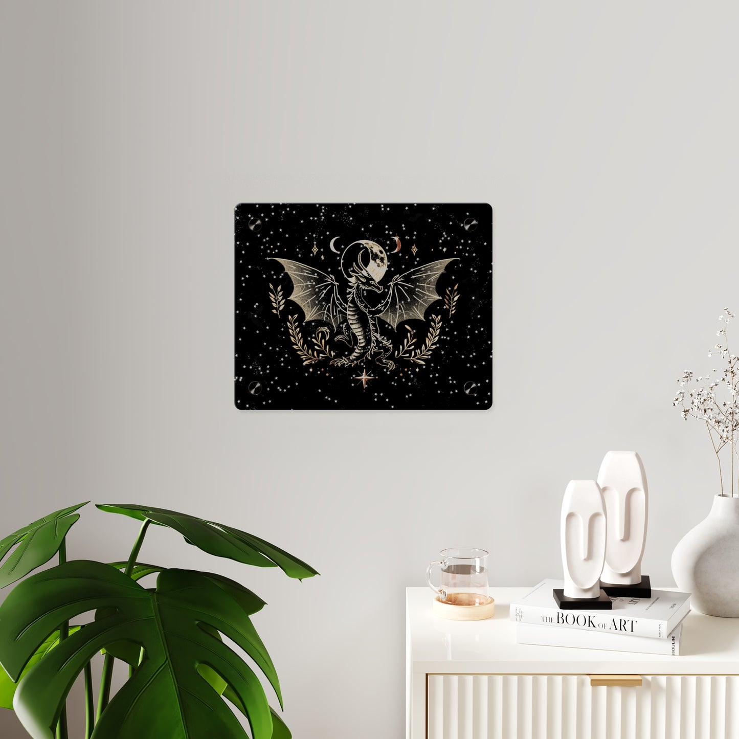 Mystical Dragon Acrylic Wall Art Panel - Celestial Home Decor