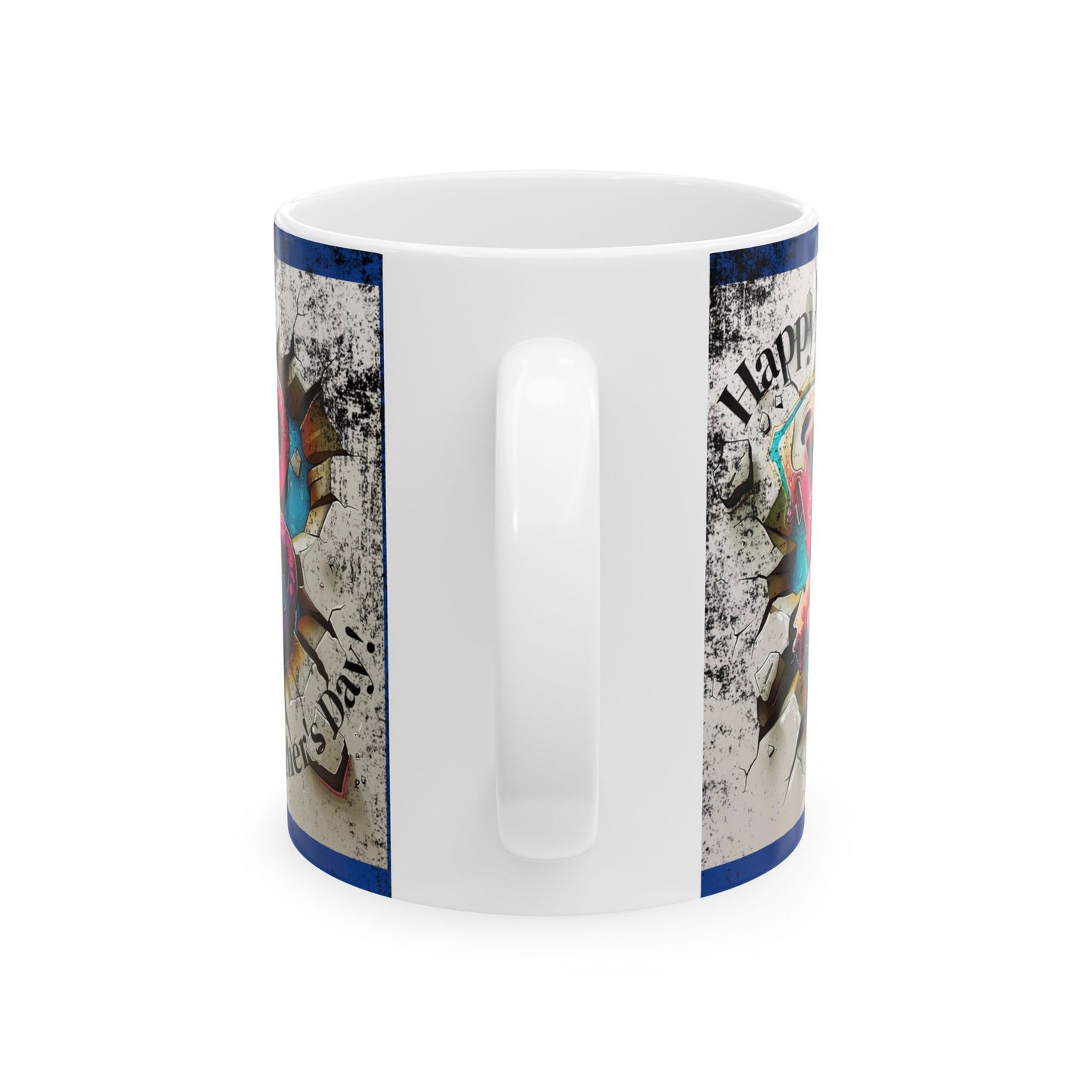 3D Graffiti Mug - Unique Coffee Cup Dads, Father's Day, for Art Lovers, Gift for Birthdays, Creative Kitchen Decor, Visual Art Appreciation