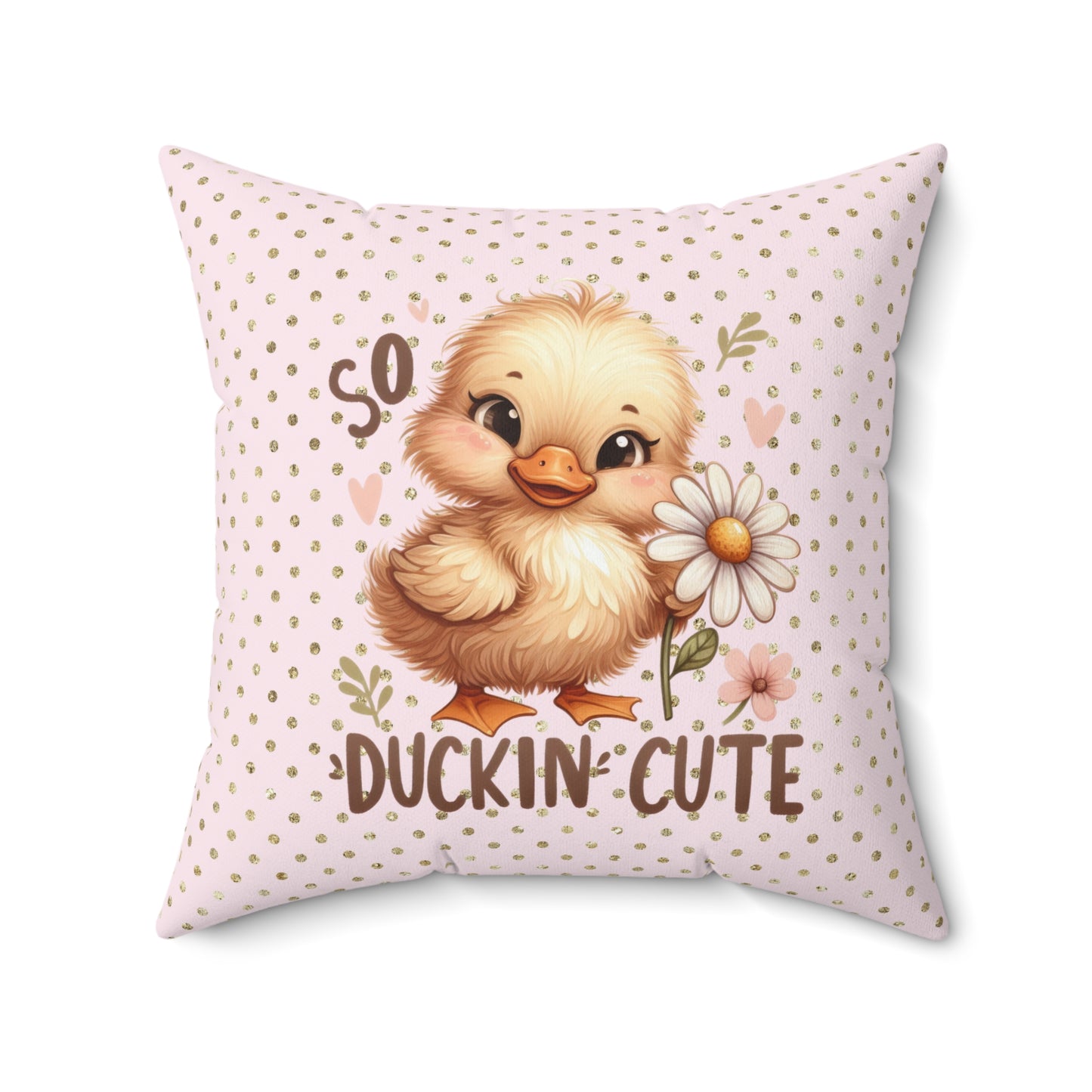 Cute Duckling Throw Pillow, Soft Decorative Cushion, Nursery Decor, Gift for Baby Shower, Adorable Home Accent