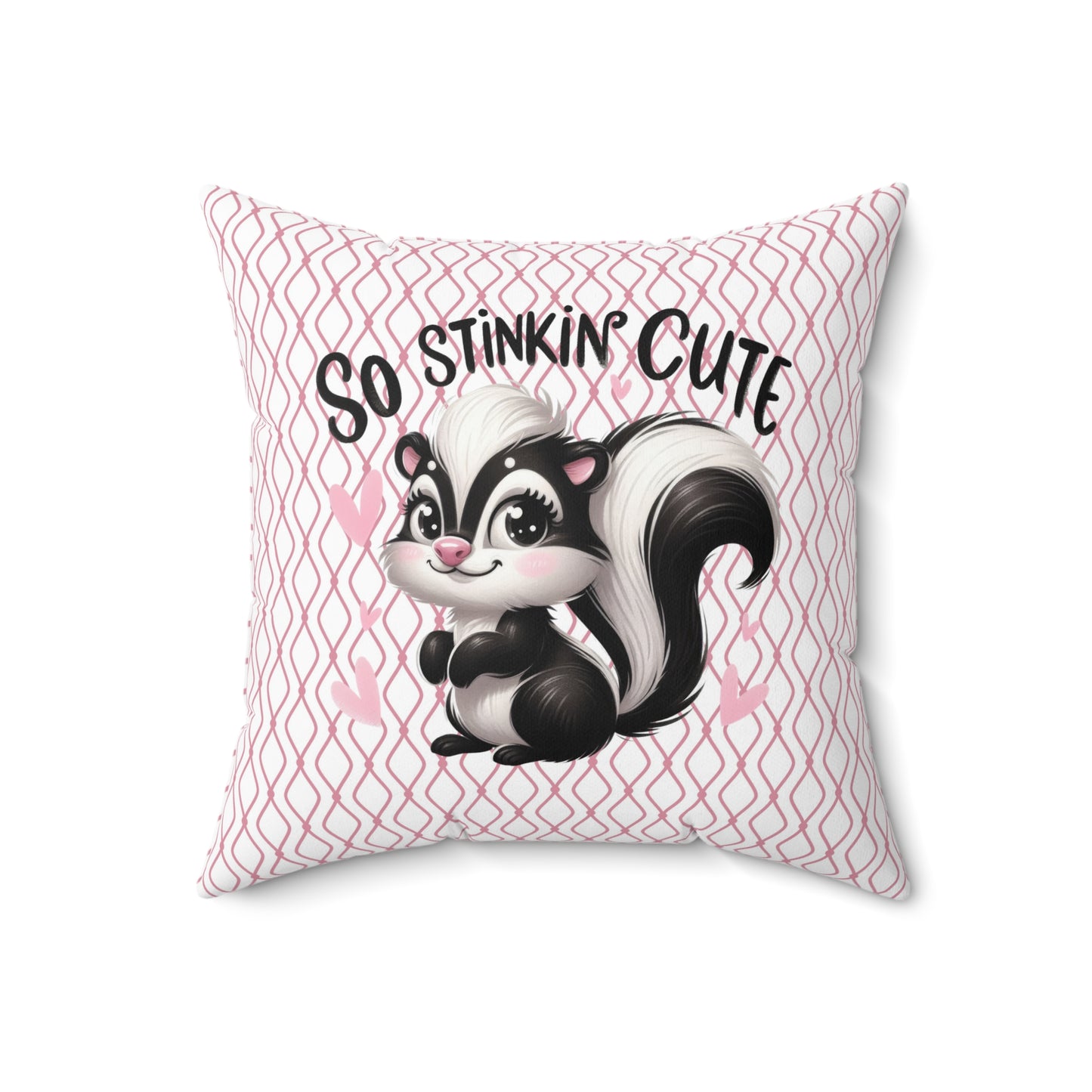 So Stinkin' Cute Skunk Pillow | Decorative Throw Pillow, Cute Home Decor, Kids Room Accessory, Gift for Animal Lovers, Nursery Decoration