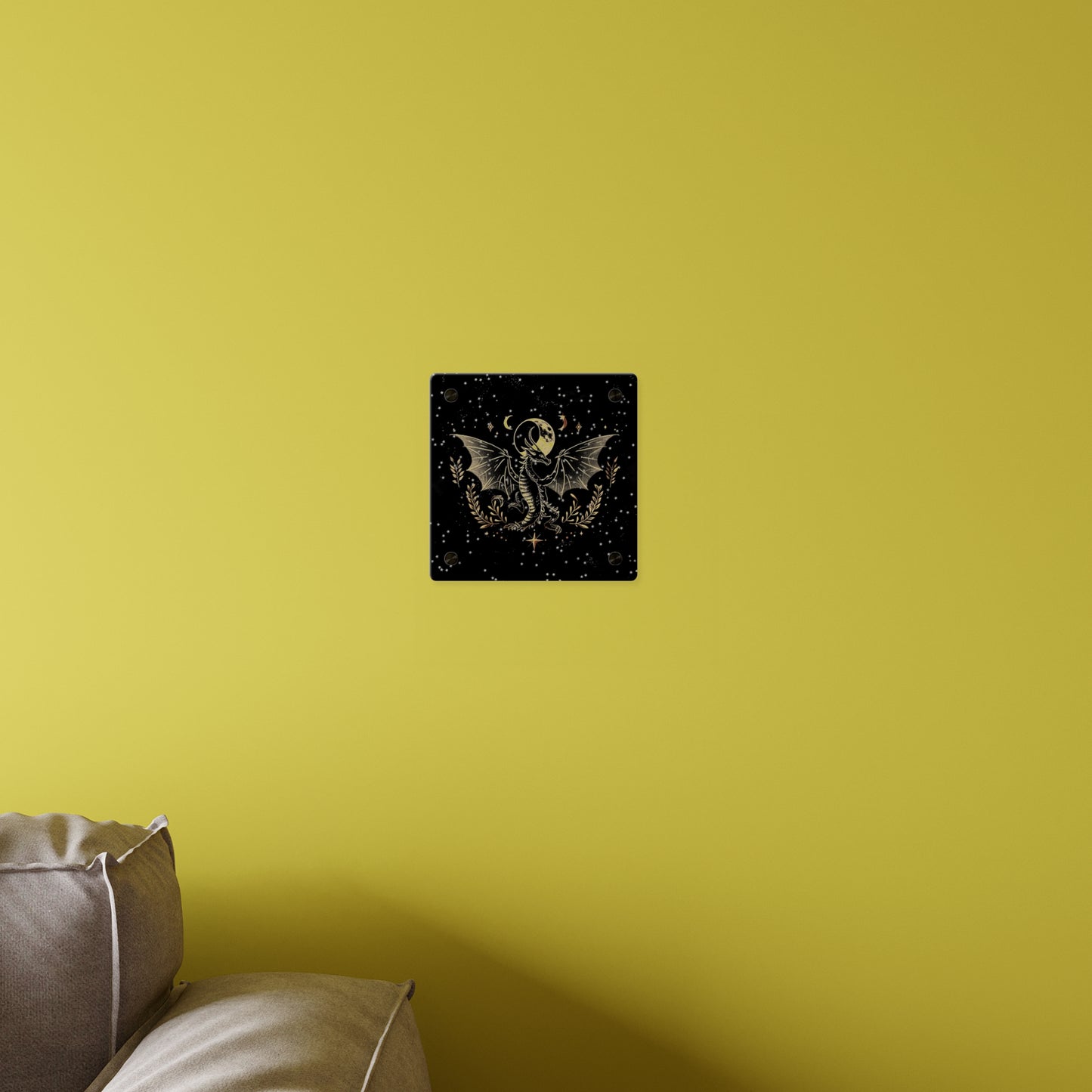 Mystical Dragon Acrylic Wall Art Panel - Celestial Home Decor