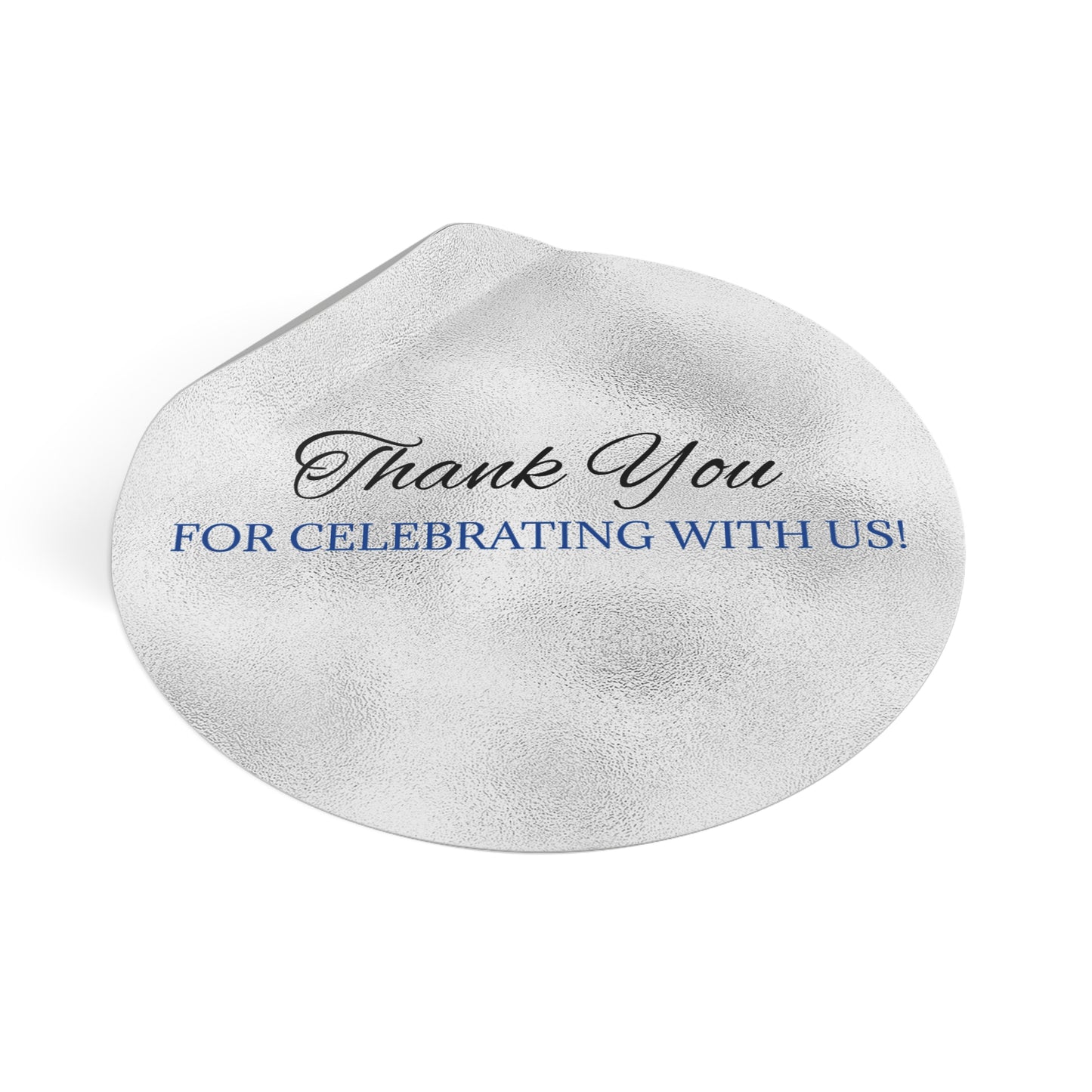 Elegant Wedding Thank You Stickers, Round Vinyl Stickers for Parties, Favors, Celebrations, Personalized Gifts, Customizable Stickers