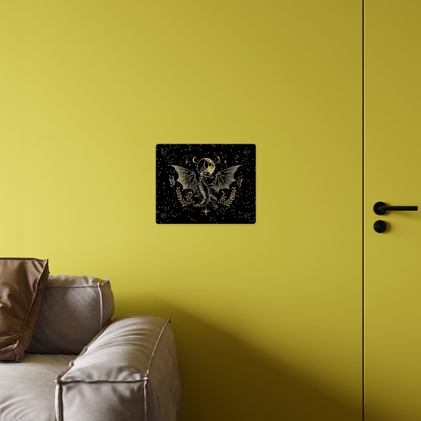 Mystical Dragon Acrylic Wall Art Panel - Celestial Home Decor