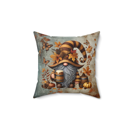 Autumn Gnome Pillow, Cozy Fall Home Decor, Harvest Cushion, Thanksgiving Decoration, Halloween Accent, Seasonal Gift