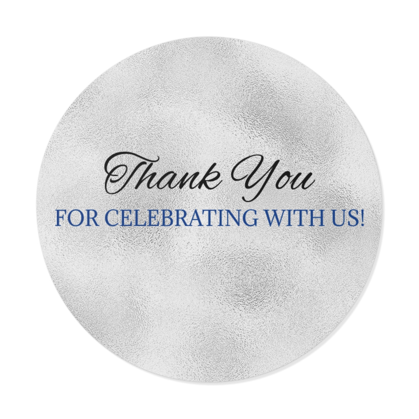 Elegant Wedding Thank You Stickers, Round Vinyl Stickers for Parties, Favors, Celebrations, Personalized Gifts, Customizable Stickers