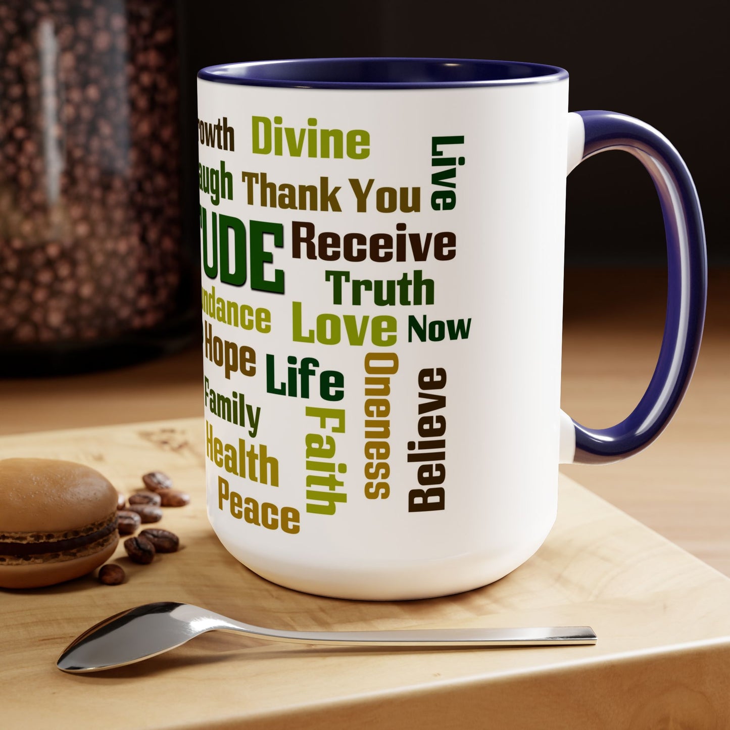 Inspirational Two-Tone Coffee Mugs,15oz, Coffee, Tea, Hot Chocolate Lovers, Gift Idea for Family, Friends and Co-Workers, for Any Occasion