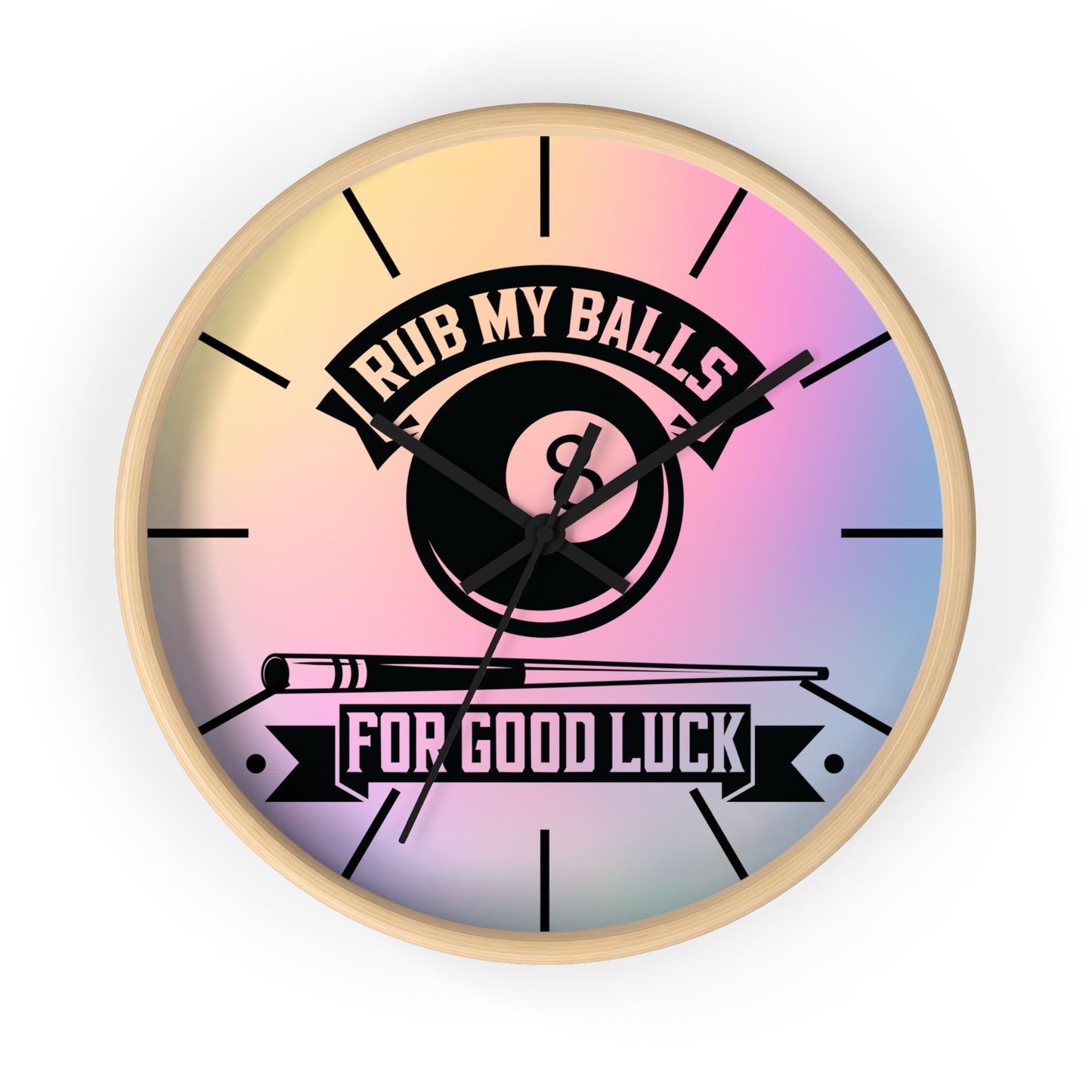 Pool Humor Quote Wall Clock - Game Room Decor Gift