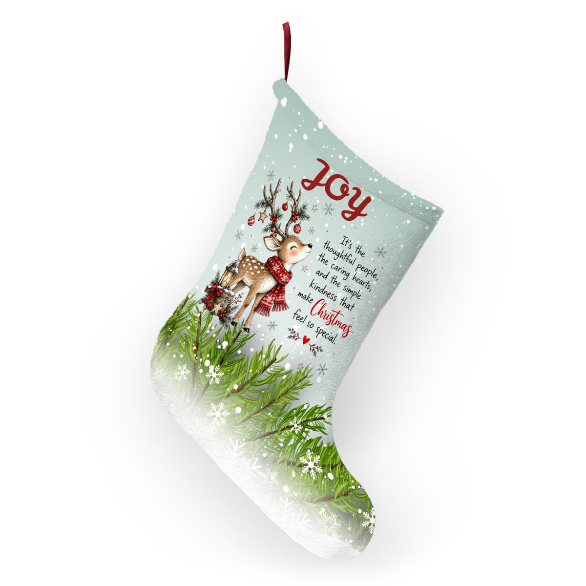 Personalizable Christmas Stocking - Christmas Reindeer Stocking