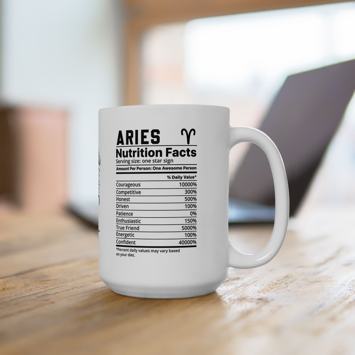 Zodiac Aries Ceramic Coffee Mug (11oz, 15oz) - Astrology Gift for Star Sign Lovers