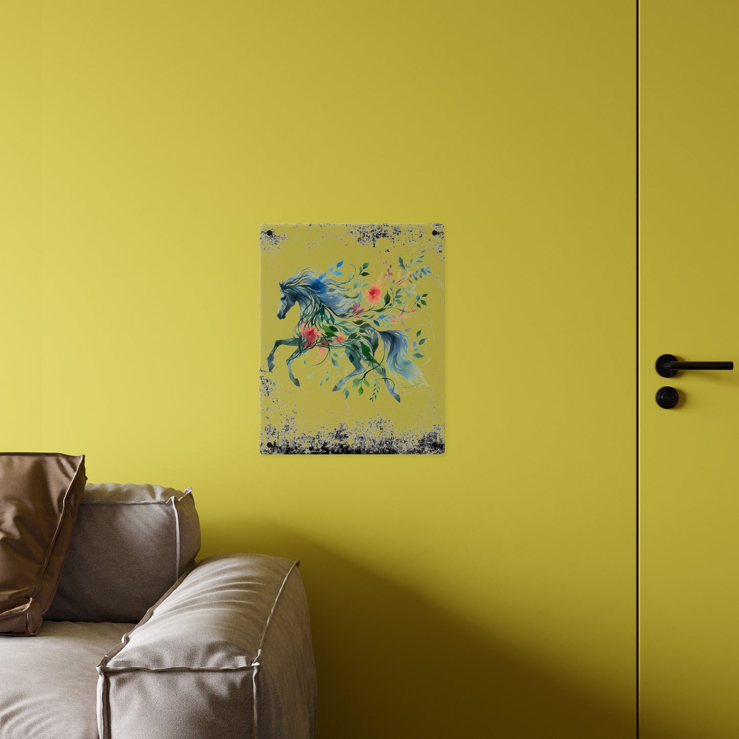 Whimsical Horse Acrylic Wall Art Panel – Nature-Inspired Home Decor