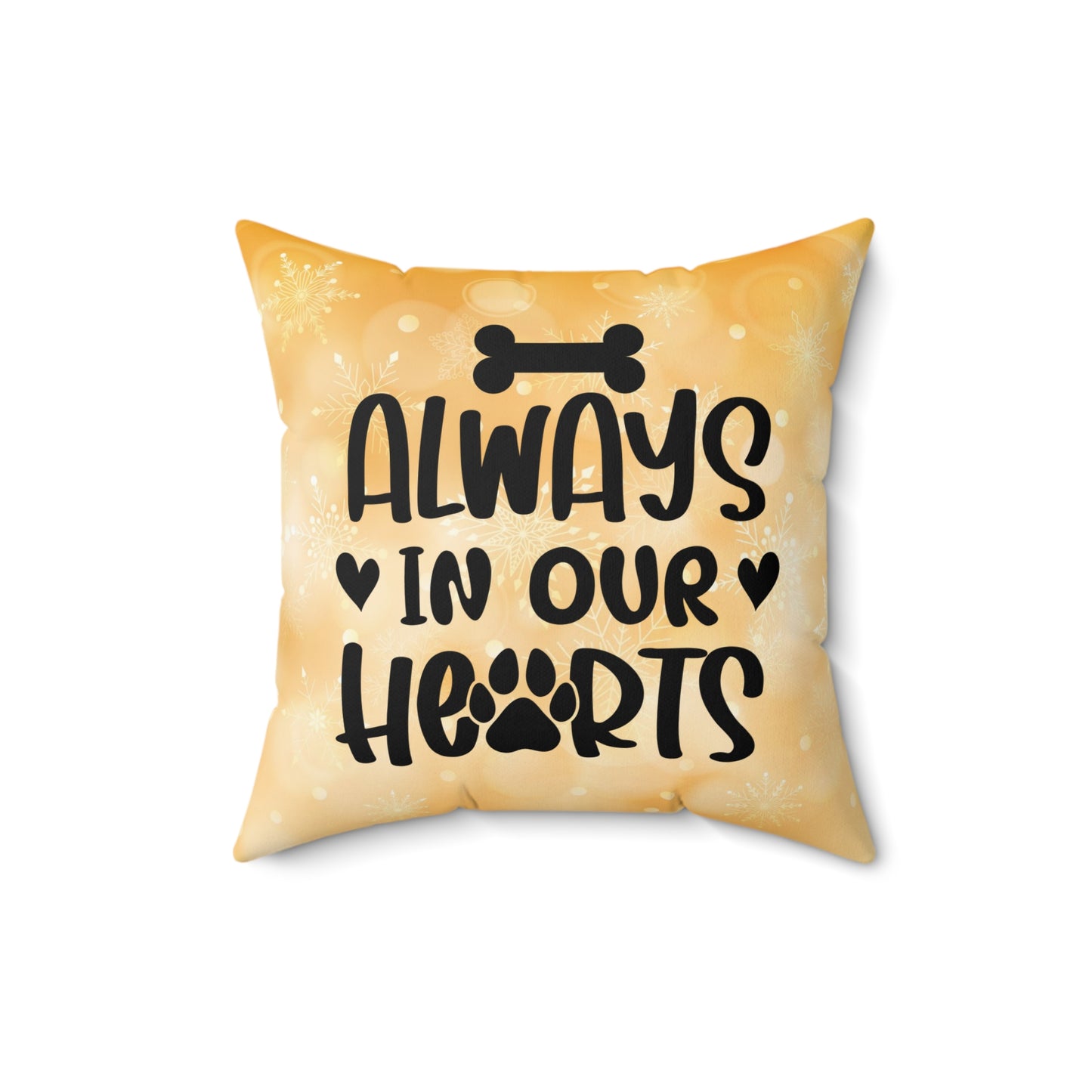 Pet Theme Decor Spun Polyester Square Pillow, Animal Lovers, Pet Lover's Decor,  Beautiful Accent for Home or Office, Gift Idea for Any Occasion