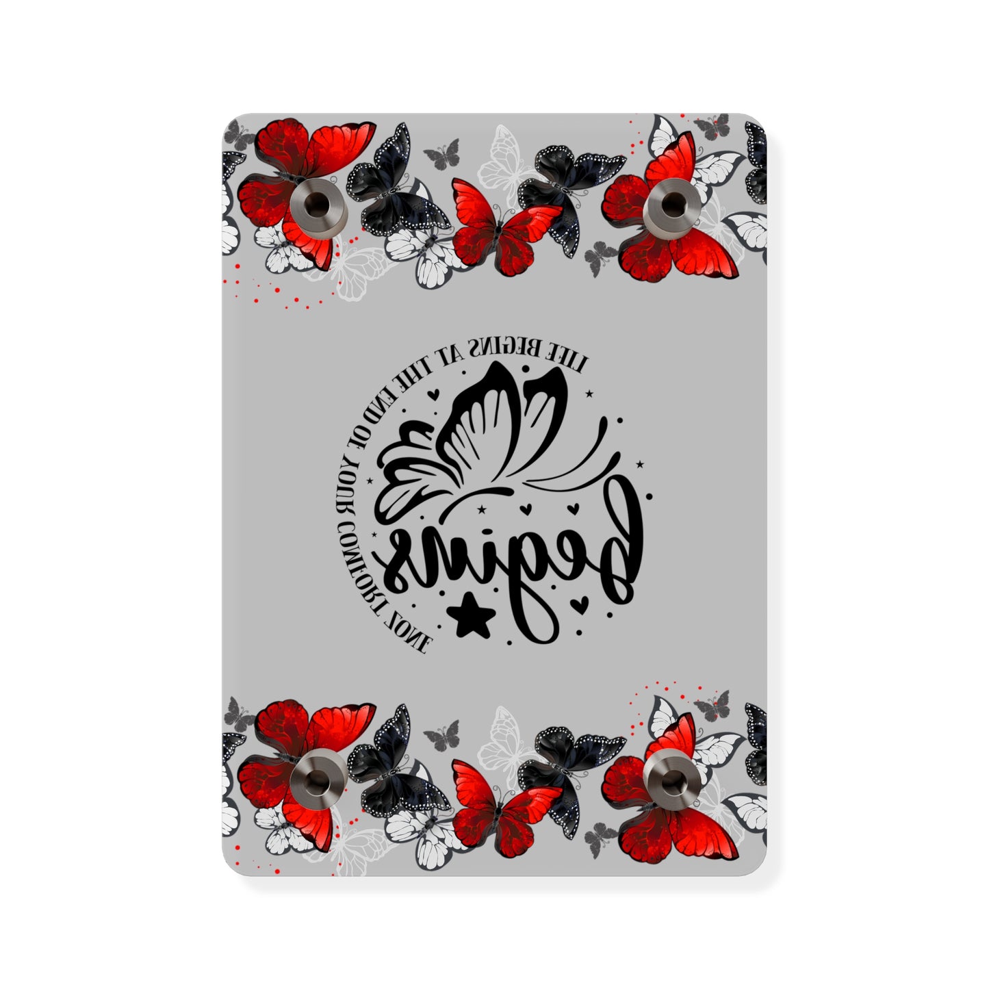 Inspirational Butterfly Acrylic Wall Art Panel - 'Life Begins' Decor