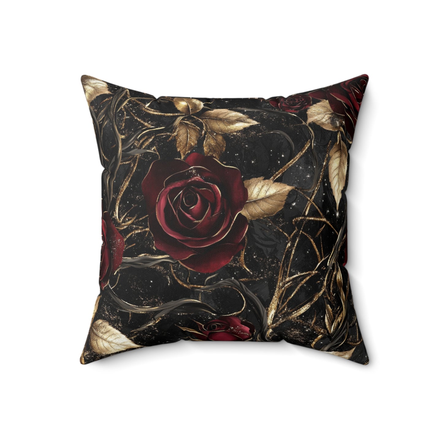 Elegant Gothic Floral Pillow, Decorative Cushion, Home Decor, Gift for Her, Living Room Styling, Halloween Decor, Valentine's Day Decoration