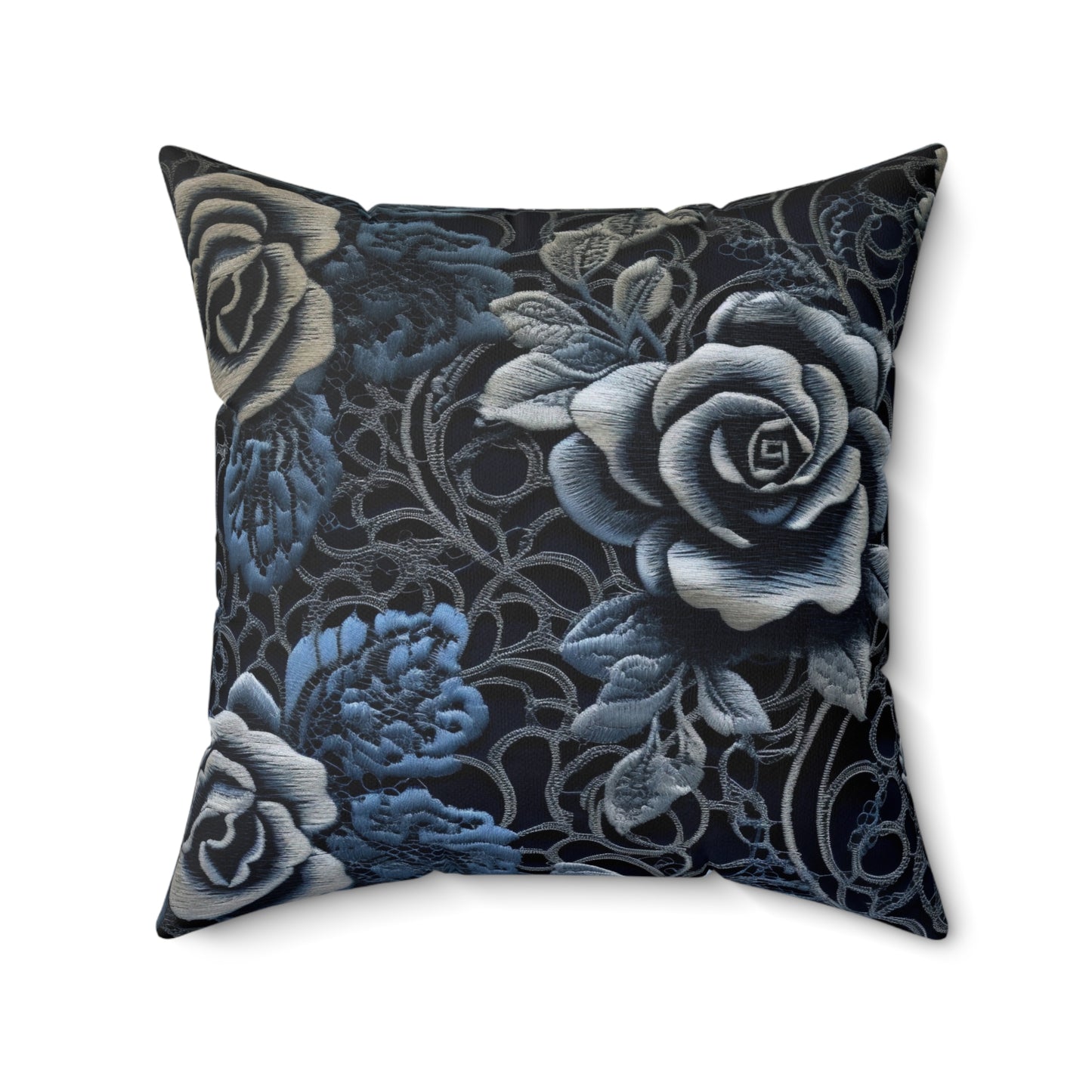 Elegant Gothic Floral Throw Pillow, Home Decor Accent Pillow, Couch Cushion, Gift for Her, Living Room Decor