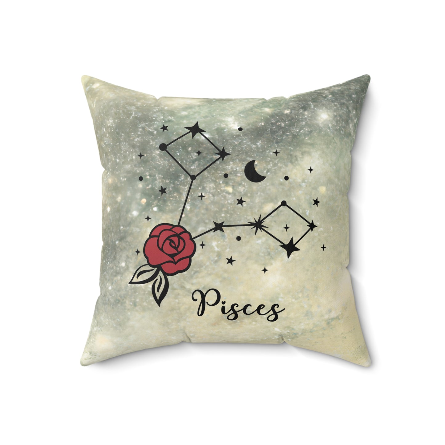 Pisces Zodiac Pillow, Astrology Decor, Constellation Cushion, Horoscope Gift, Celestial Home Accent