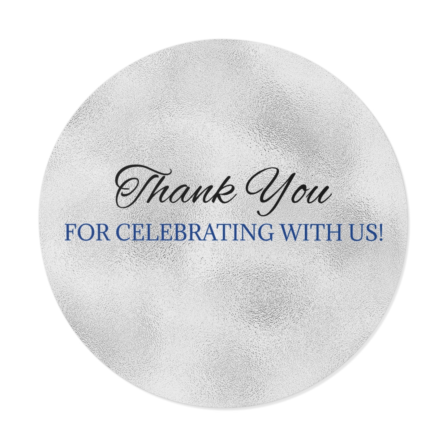 Elegant Wedding Thank You Stickers, Round Vinyl Stickers for Parties, Favors, Celebrations, Personalized Gifts, Customizable Stickers