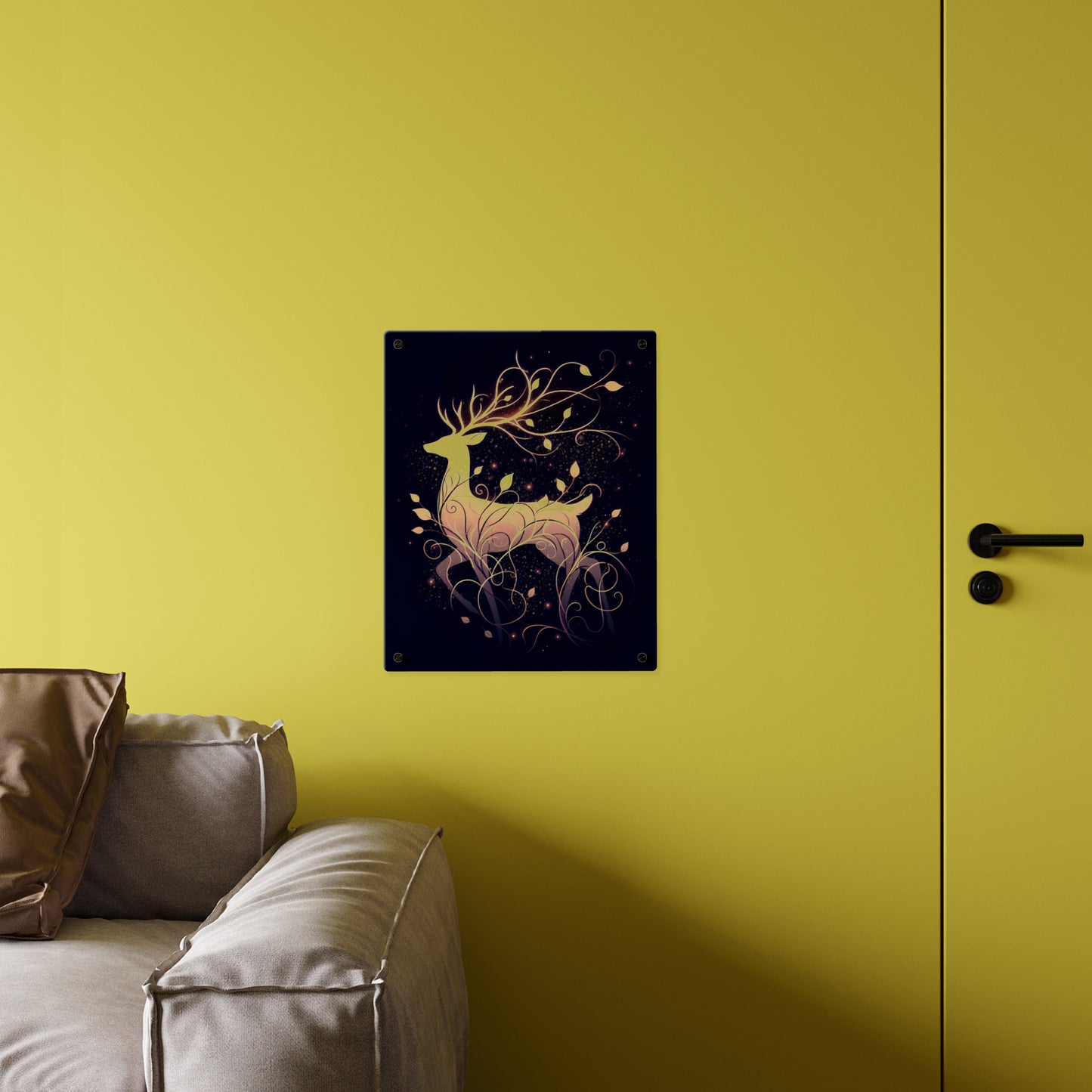 Elegant Deer Acrylic Wall Art Panel - Nature-Inspired Home Decor