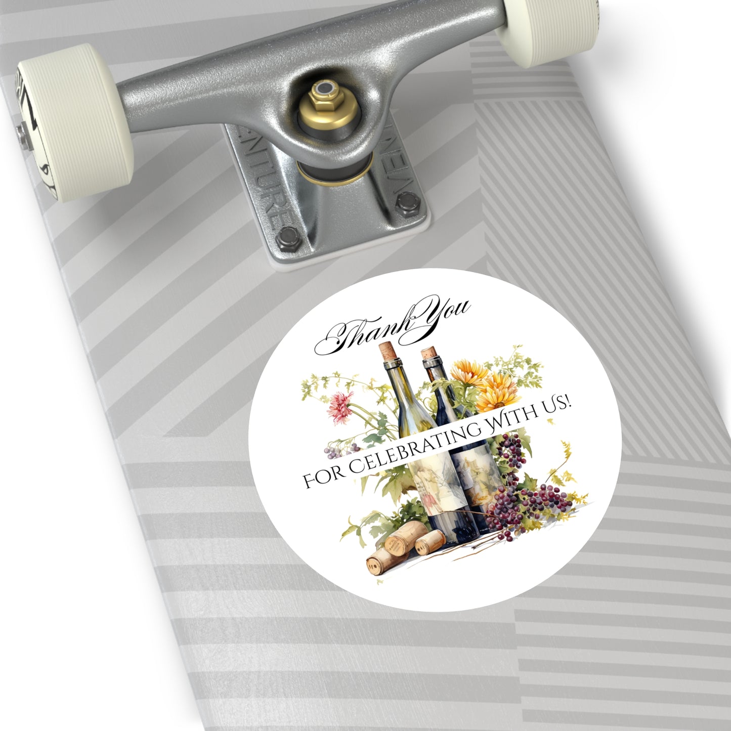 Custom Thank You Vinyl Stickers for Weddings, Party Favors, Engagements, Floral Design, Personalized Name Labels, Celebration Decal