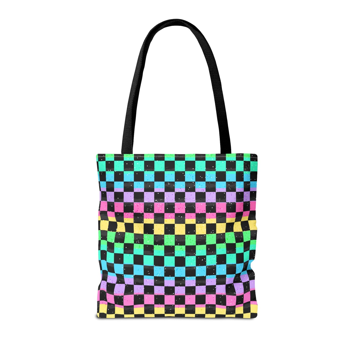 Colorful Checkerboard Tote Bag - Vibrant Reusable Shopping Bag, Eco-Friendly Gift, Summer Beach Accessory, Fashionable Everyday Tote