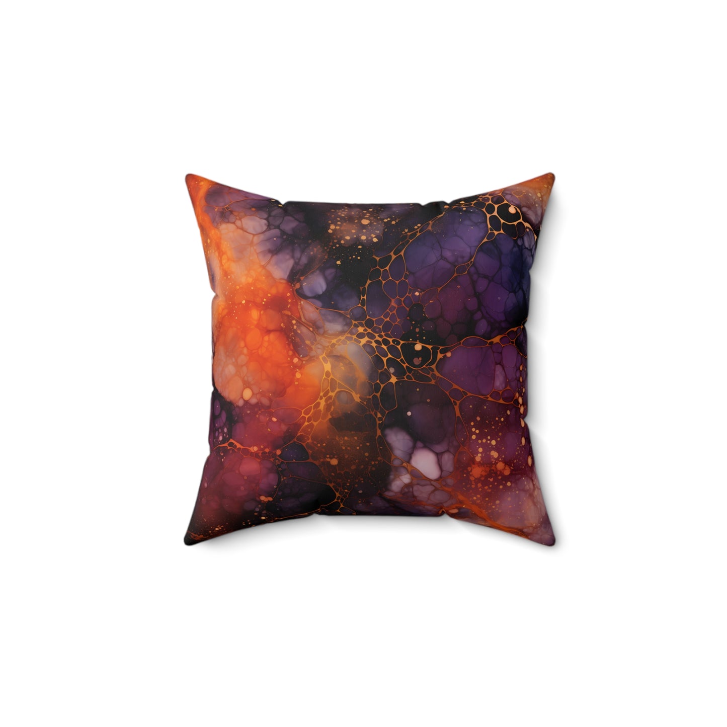 Stylish Spun Polyester Square Pillow, Beautiful Decorative Pillow for Everyday, Festive for Halloween, Stylish for Home or Office for Any Room
