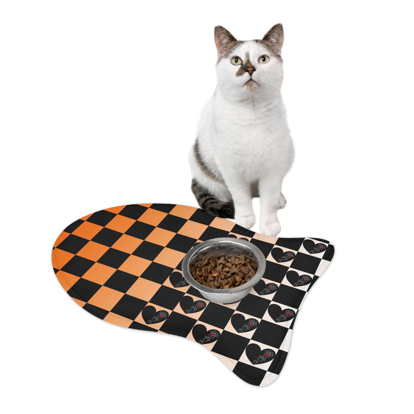Stylish Pet Feeding Mats with Cute Heart Design, Dog Feeding Mat, Cat Feeding Place, Pet Accessories, Home Decor