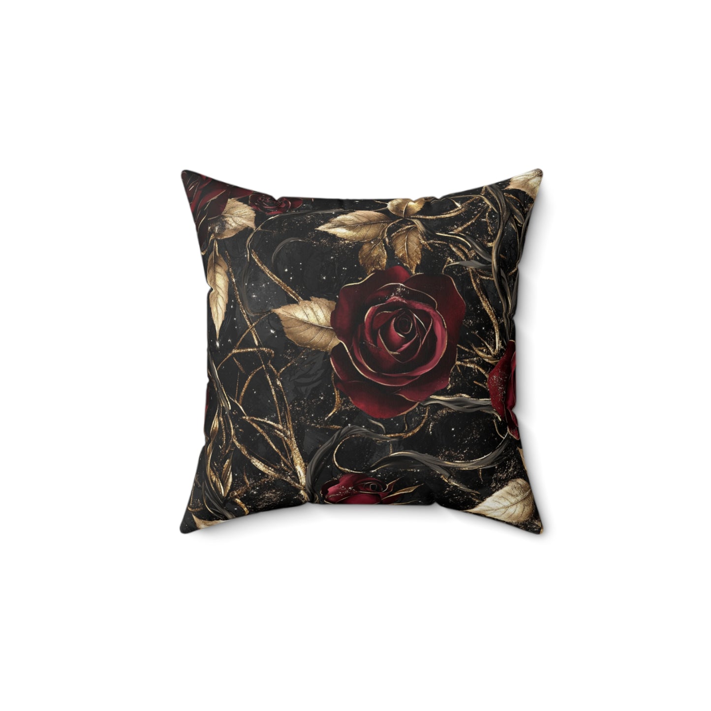 Elegant Gothic Floral Pillow, Decorative Cushion, Home Decor, Gift for Her, Living Room Styling, Halloween Decor, Valentine's Day Decoration