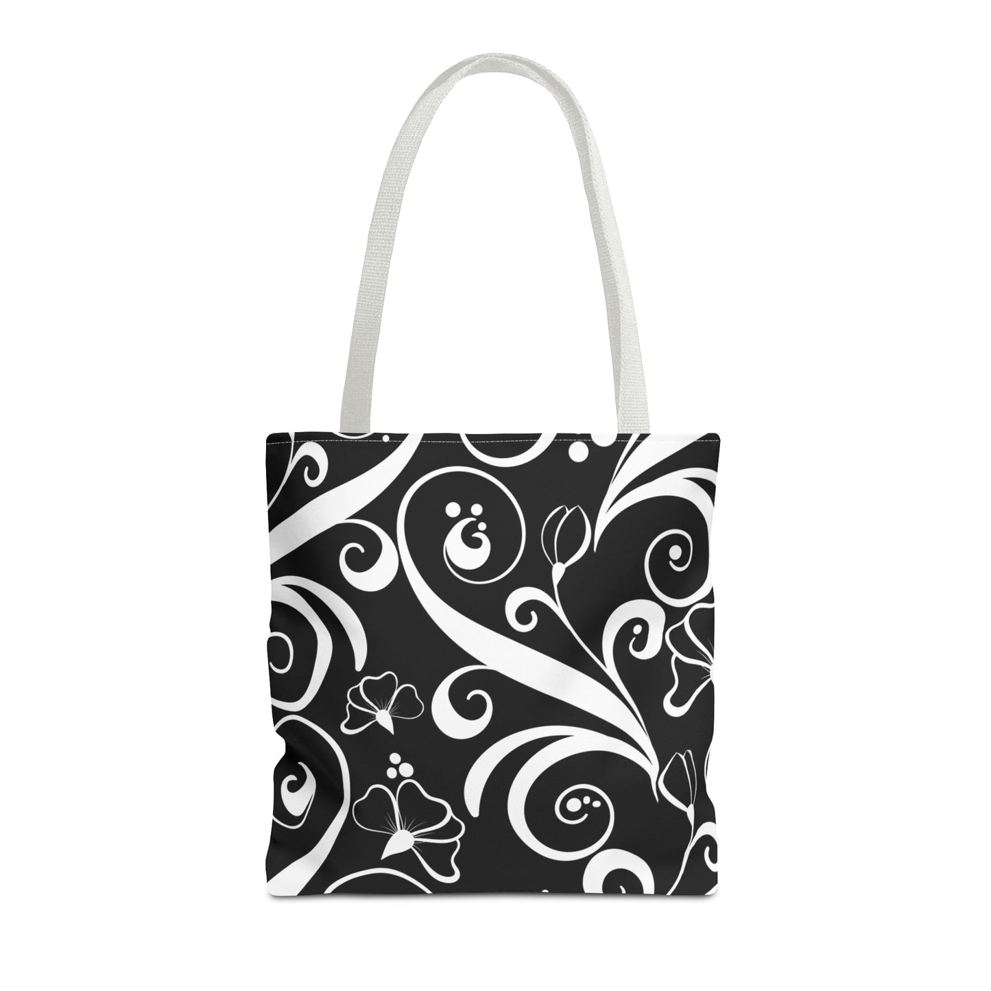 Fashionable Black and White Pattern Tote Bag (AOP), Stylish, Great Gift Idea for Birthdays, Holidays, Any Occasion for Anyone