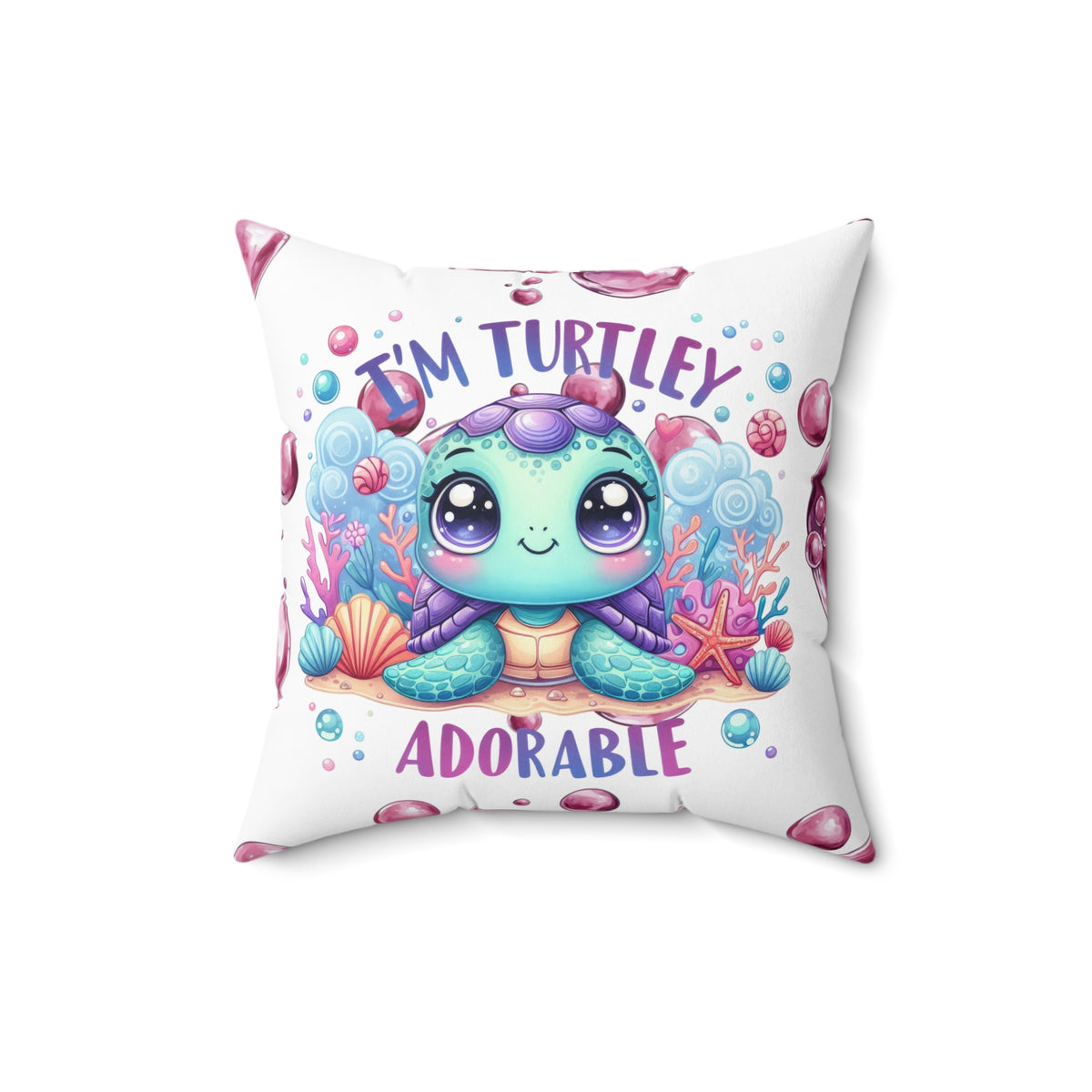 Whimsical Turtle Pillow, Fun Home Decor, Kid-Friendly Cushion, Sea-Themed Accent Pillow, Creative Gift for Ocean Lovers