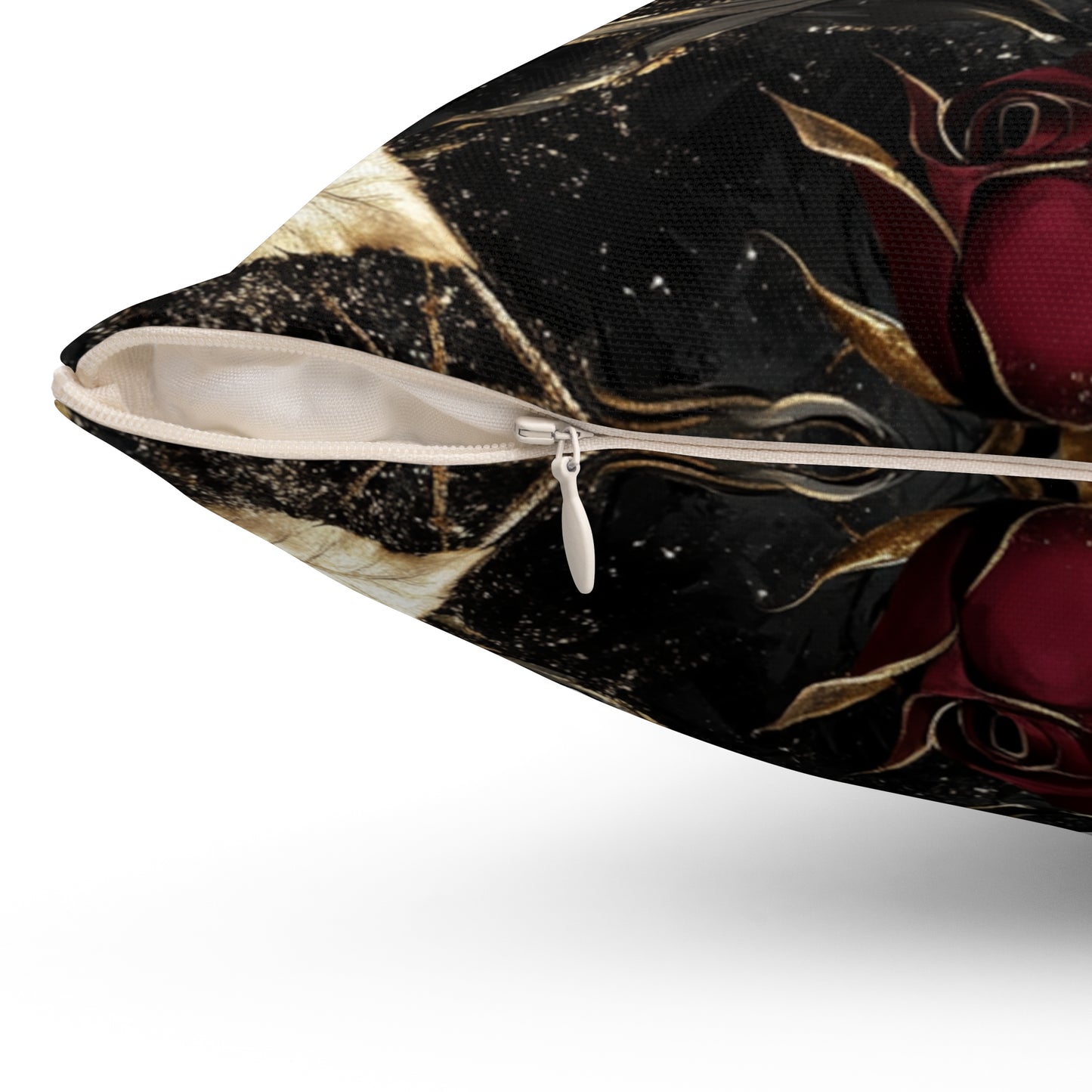 Elegant Gothic Floral Pillow, Decorative Cushion, Home Decor, Gift for Her, Living Room Styling, Halloween Decor, Valentine's Day Decoration