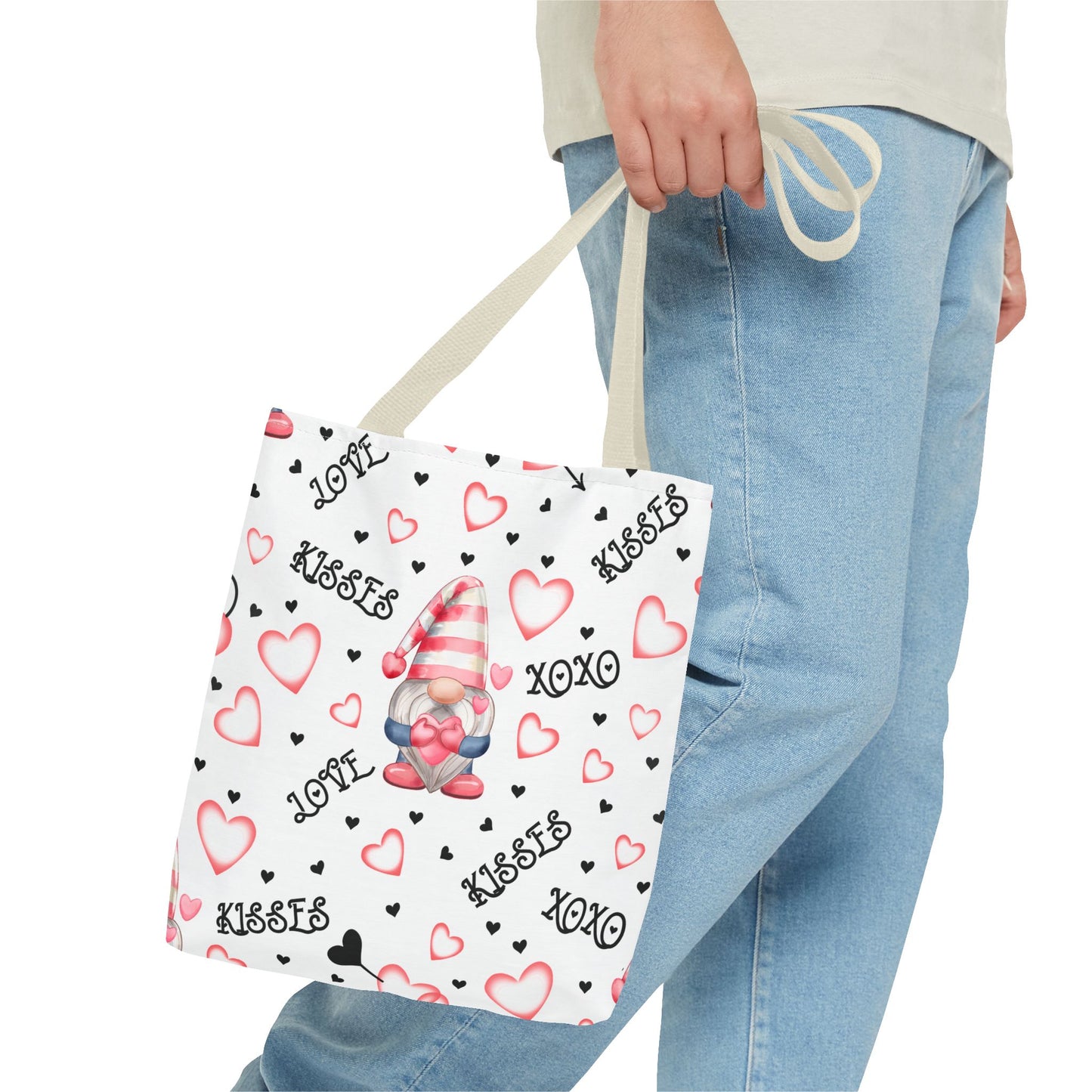 Romantic Love Gnome Tote Bag - Whimsical Valentine Gift for Gnome Lovers