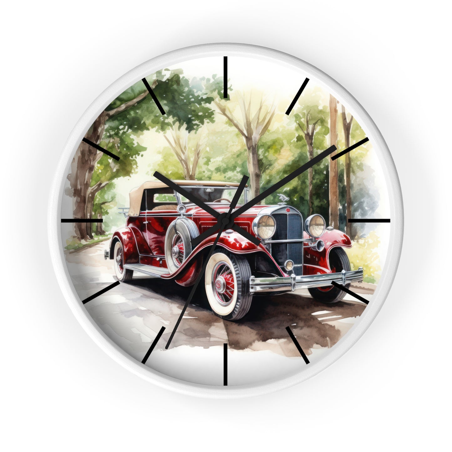 Classic Car Wall Clock - Vintage Automotive Home Office Decor