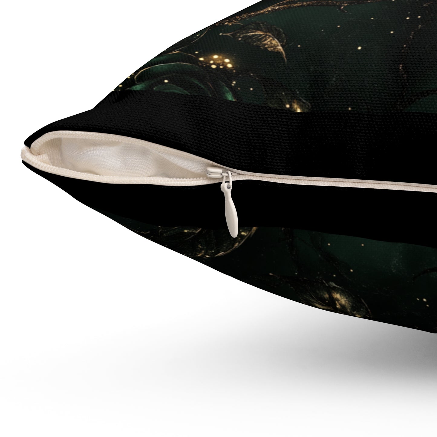 Elegant Gothic Floral Square Pillow, Decorative Cushion, Home Decor, Gift for Her, Sofa Pillow, Bedroom Accent