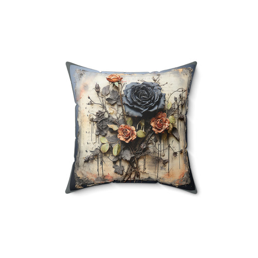 Chic Floral Throw Pillow, Decorative Couch Cushion, Boho Home Decor, Gift for Her, Cozy Living Room Accent