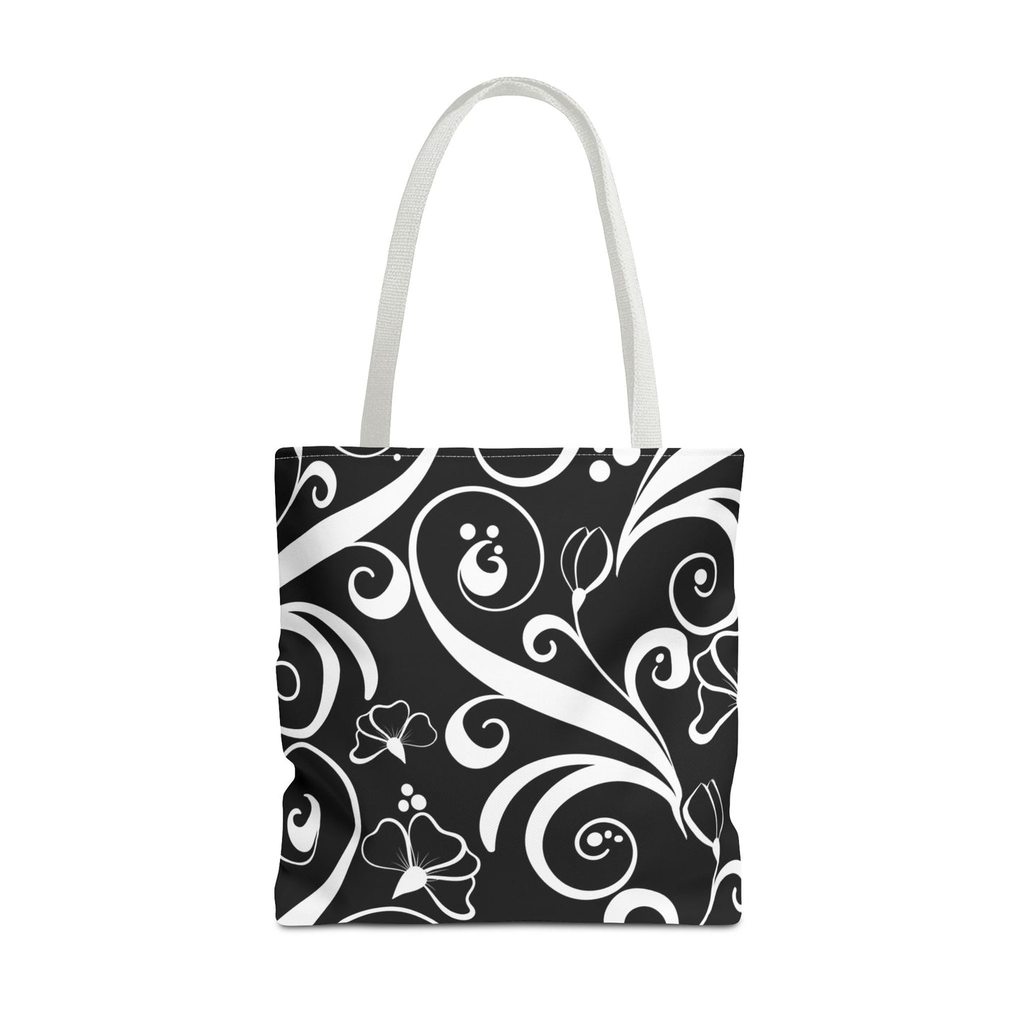 Fashionable Black and White Pattern Tote Bag (AOP), Stylish, Great Gift Idea for Birthdays, Holidays, Any Occasion for Anyone