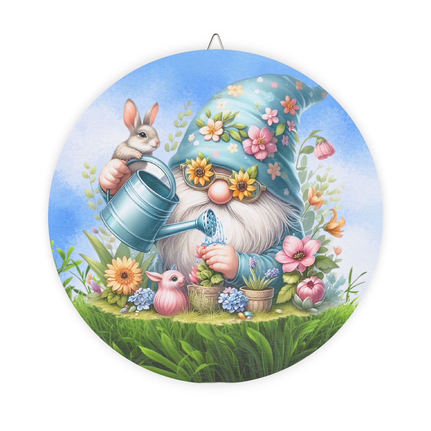 Whimsical Gardening Gnome Rustic Charm Wood Sign - Charming Rustic Decor for Spring Celebrations