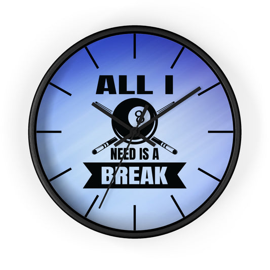 Pool Humor Quote Wall Clock - Pool Room Home Office Decor Gift