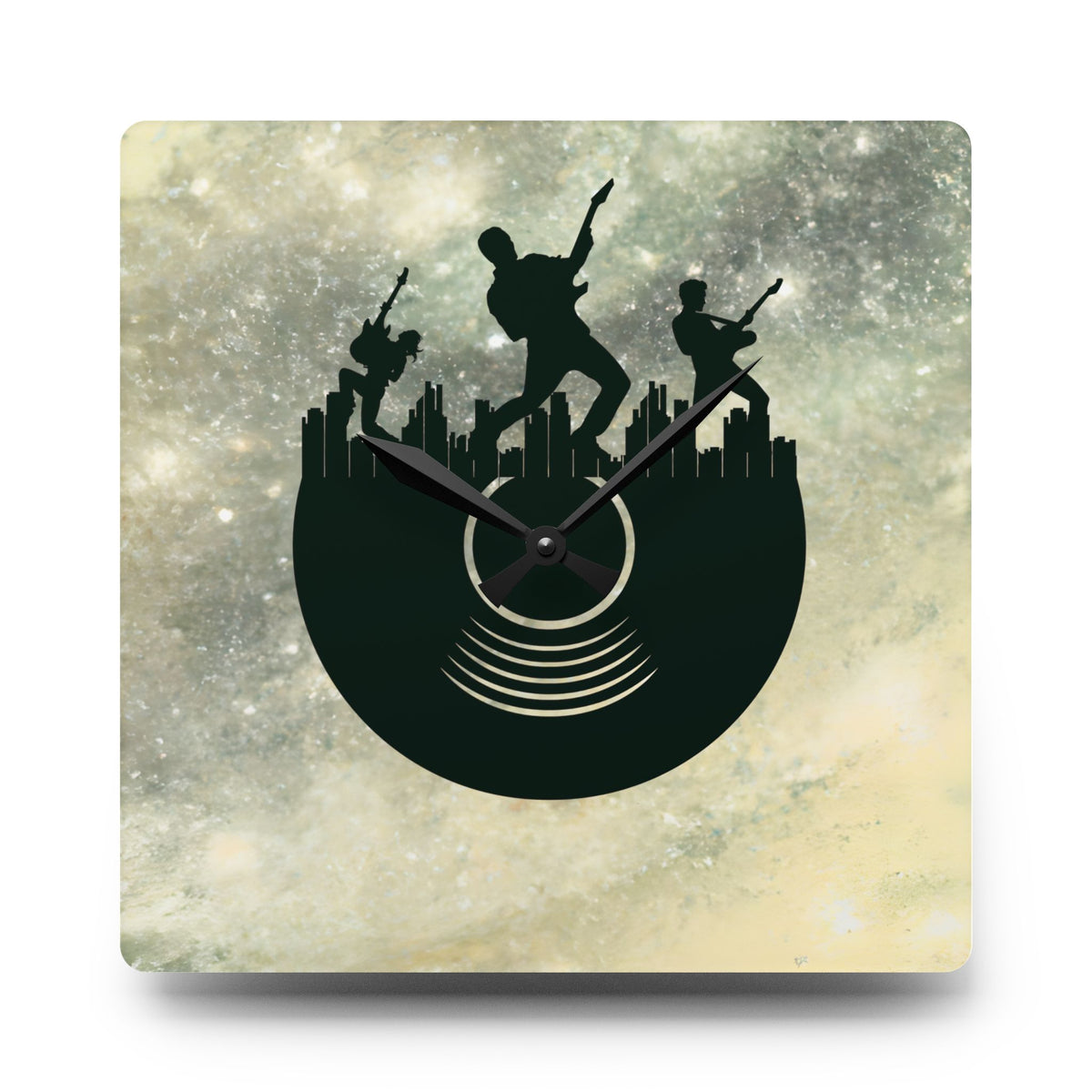 Retro Music Vibes Acrylic Wall Clock - Perfect for Home Decor