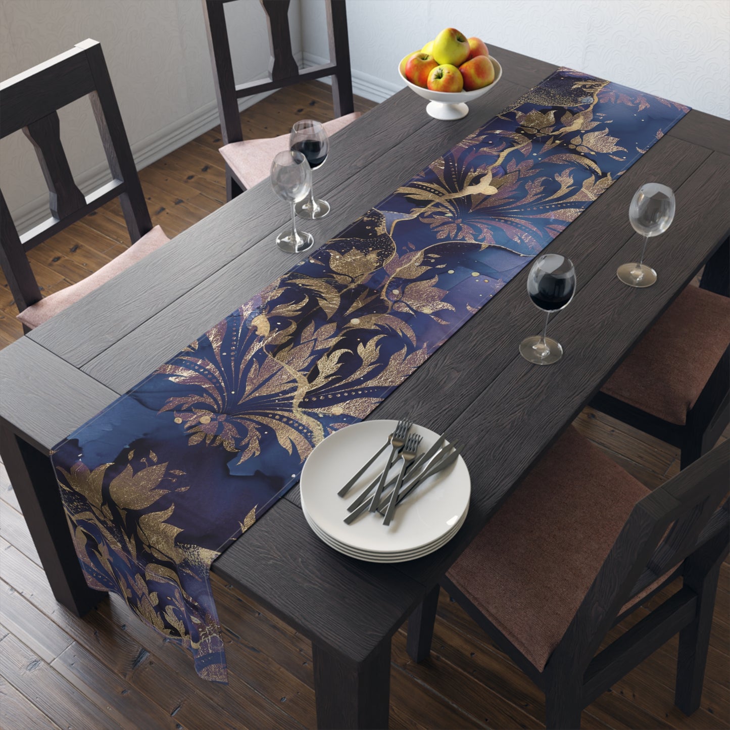 Elegant Floral Table Runner for Events, Dining, Parties, Home Decor, Weddings, Holiday Gatherings