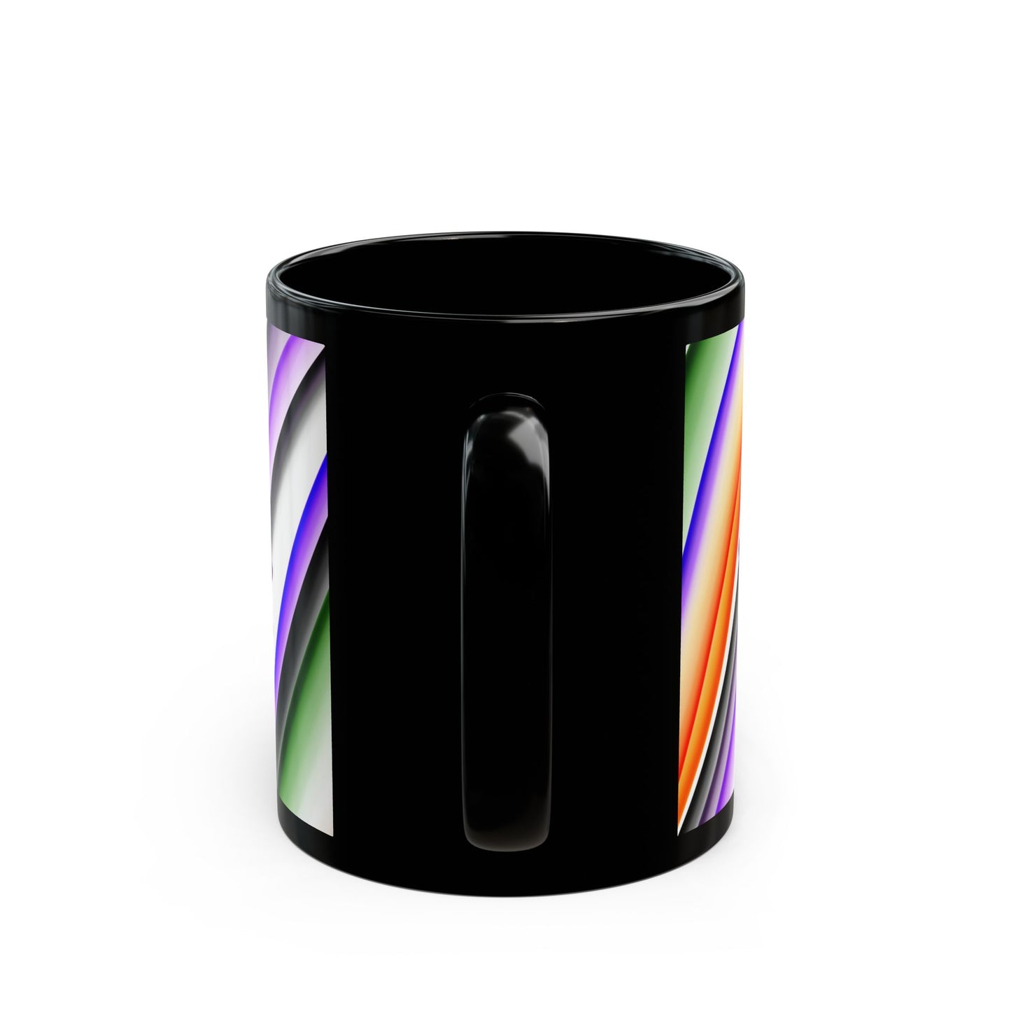 Halloween Theme Black Mug (11oz, 15oz), Peace Loving Halloween Lovers, Coffee, Tea, Hot Chocolate Lovers, Gift Idea for Any Occasion for Anyone