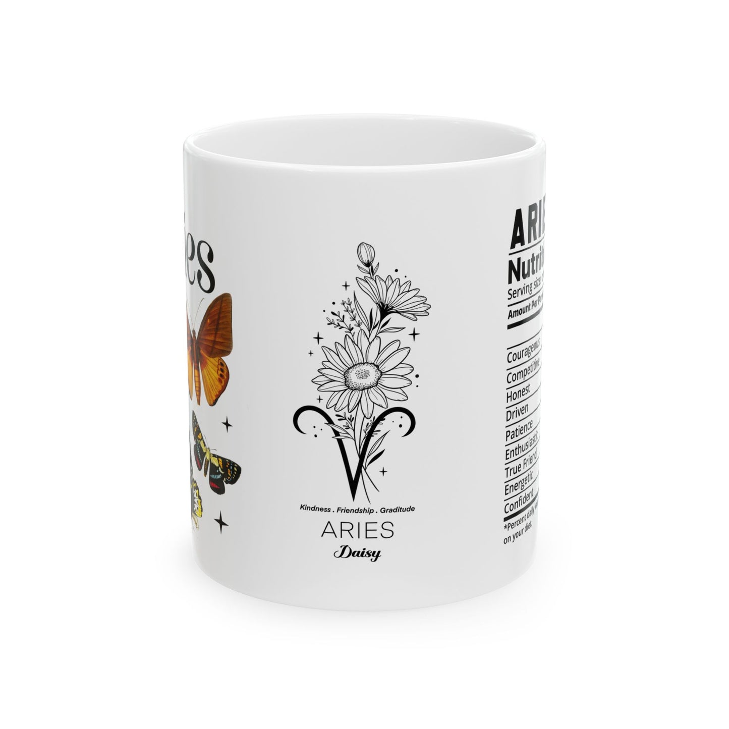 Zodiac Aries Ceramic Coffee Mug (11oz, 15oz) - Astrology Gift for Star Sign Lovers