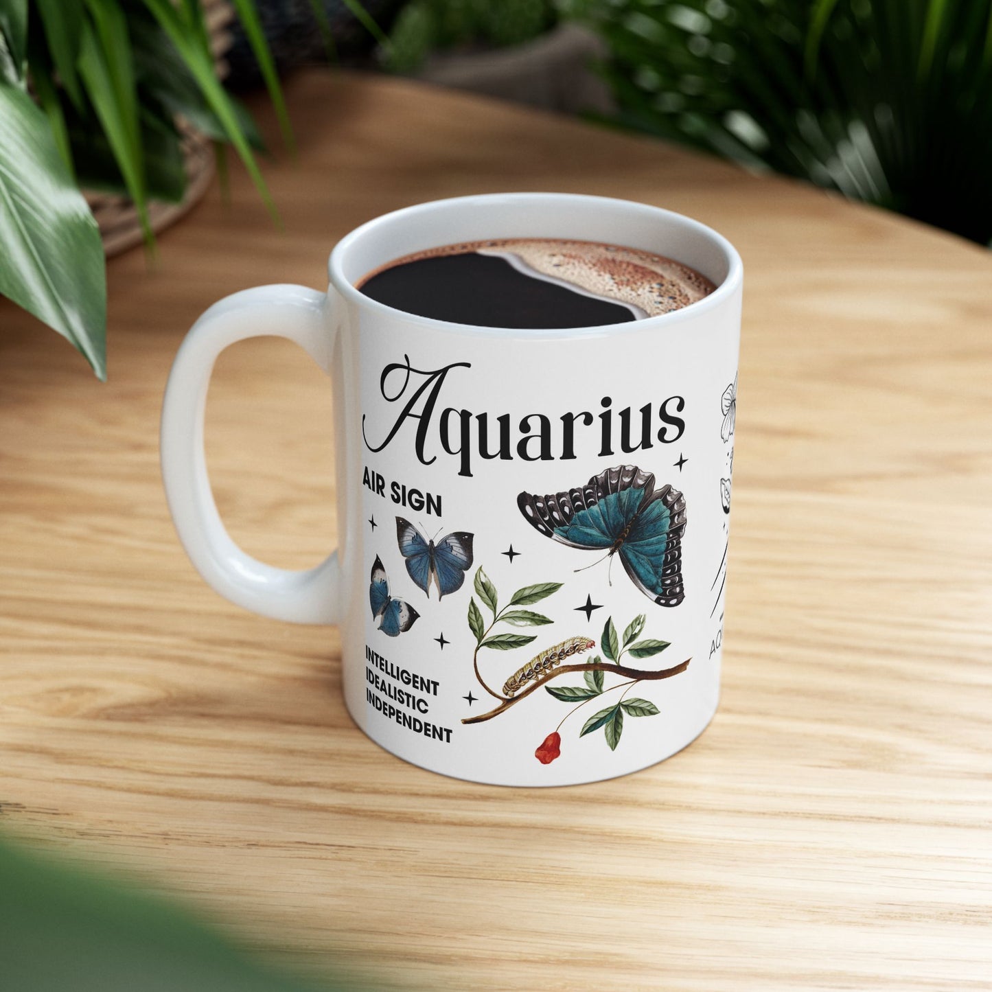 Zodiac Aquarius Ceramic Mug (11oz & 15oz) - Astrology Gift for Star Sign Lovers