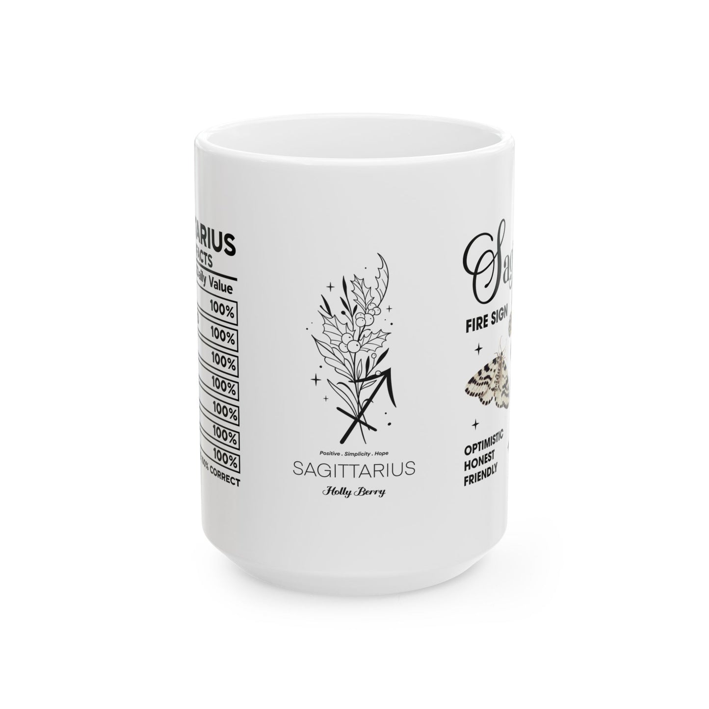Sagittarius Zodiac Ceramic Mug - Astrology Gifts for Astrology Lovers - 11oz & 15oz Sizes