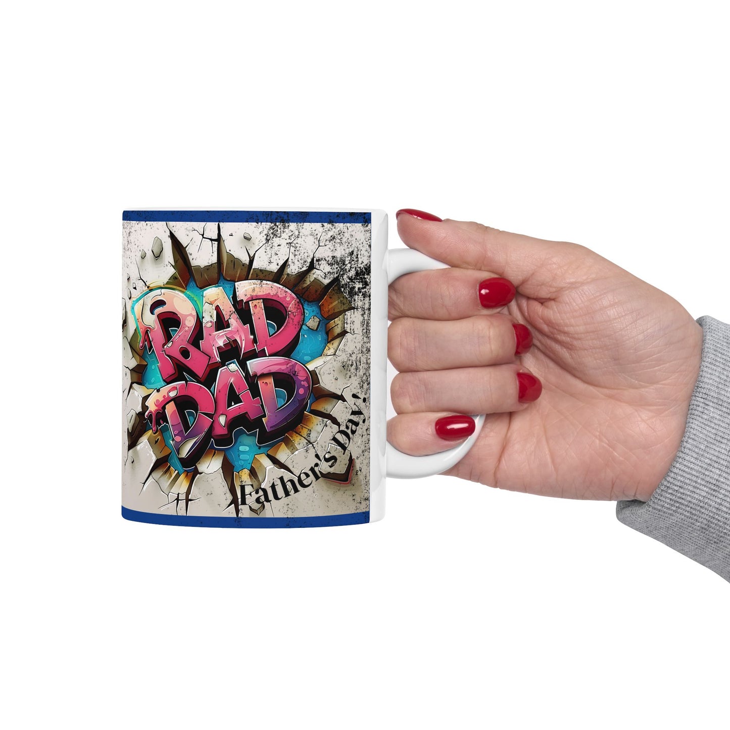 3D Graffiti Mug - Unique Coffee Cup Dads, Father's Day, for Art Lovers, Gift for Birthdays, Creative Kitchen Decor, Visual Art Appreciation
