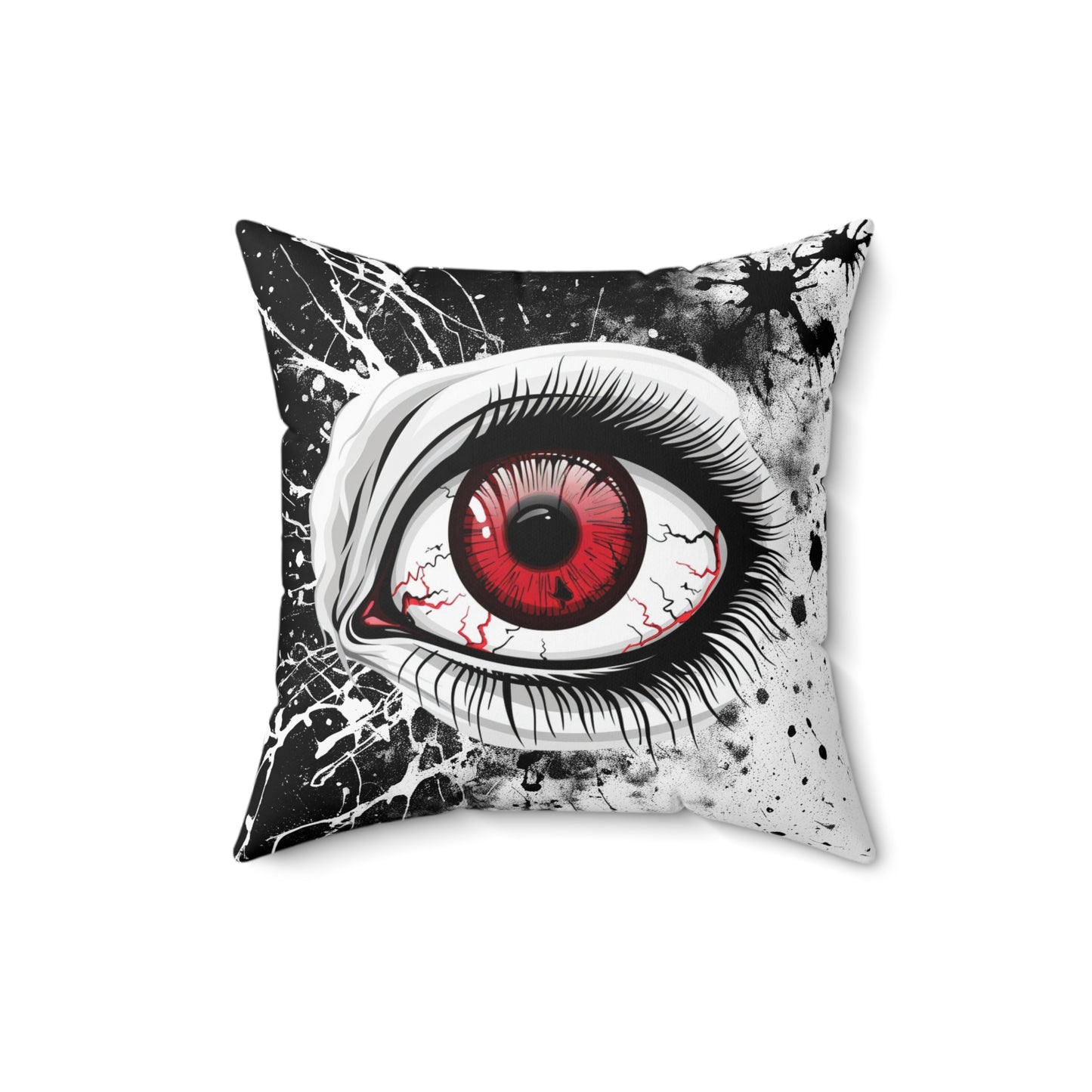 Halloween Theme Spun Polyester Square Pillow, One Monster Eyeball Halloween Decor, Accent for Any Room, Halloween and Monster Lovers