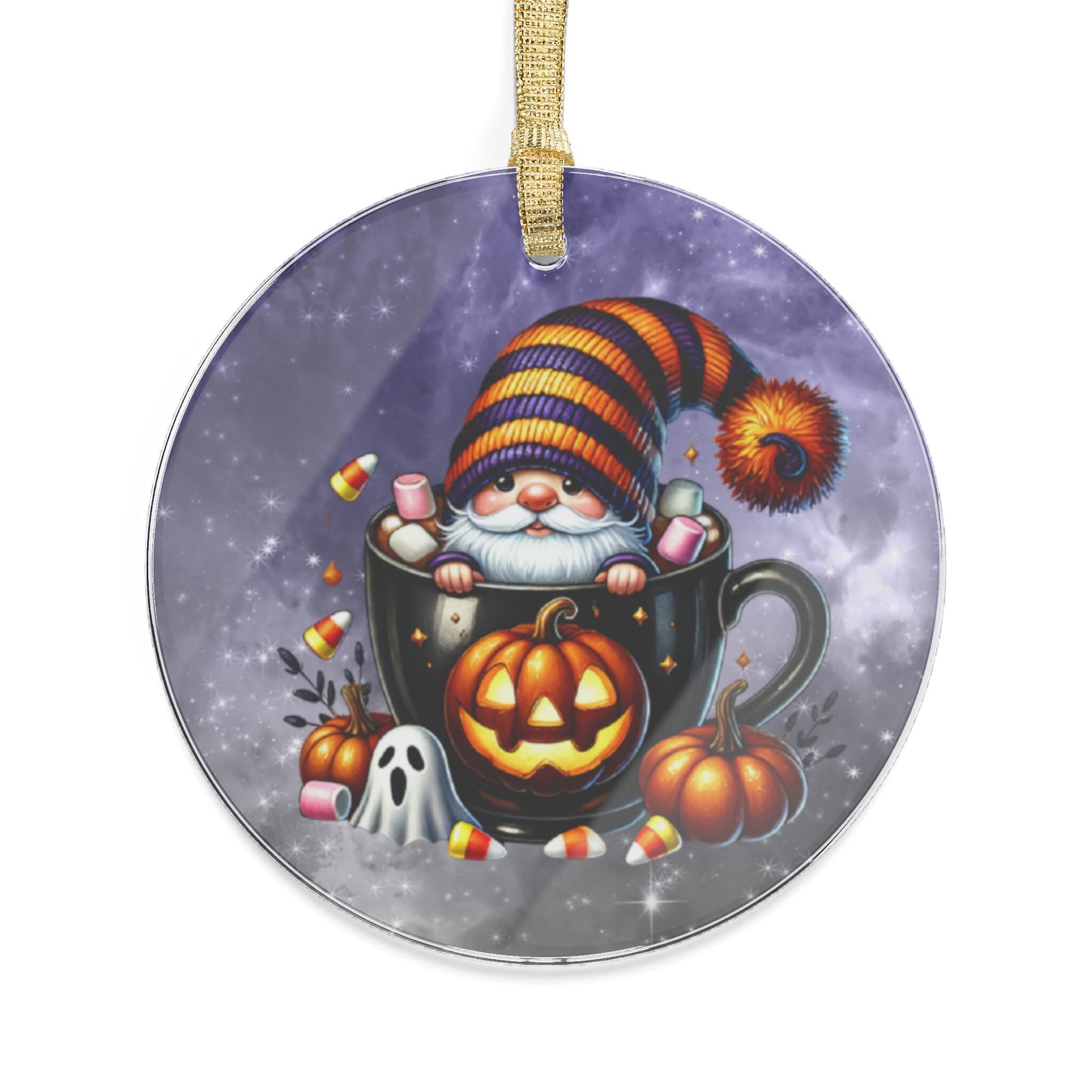 Halloween Gnome Acrylic Holiday Ornament - Festive Decor