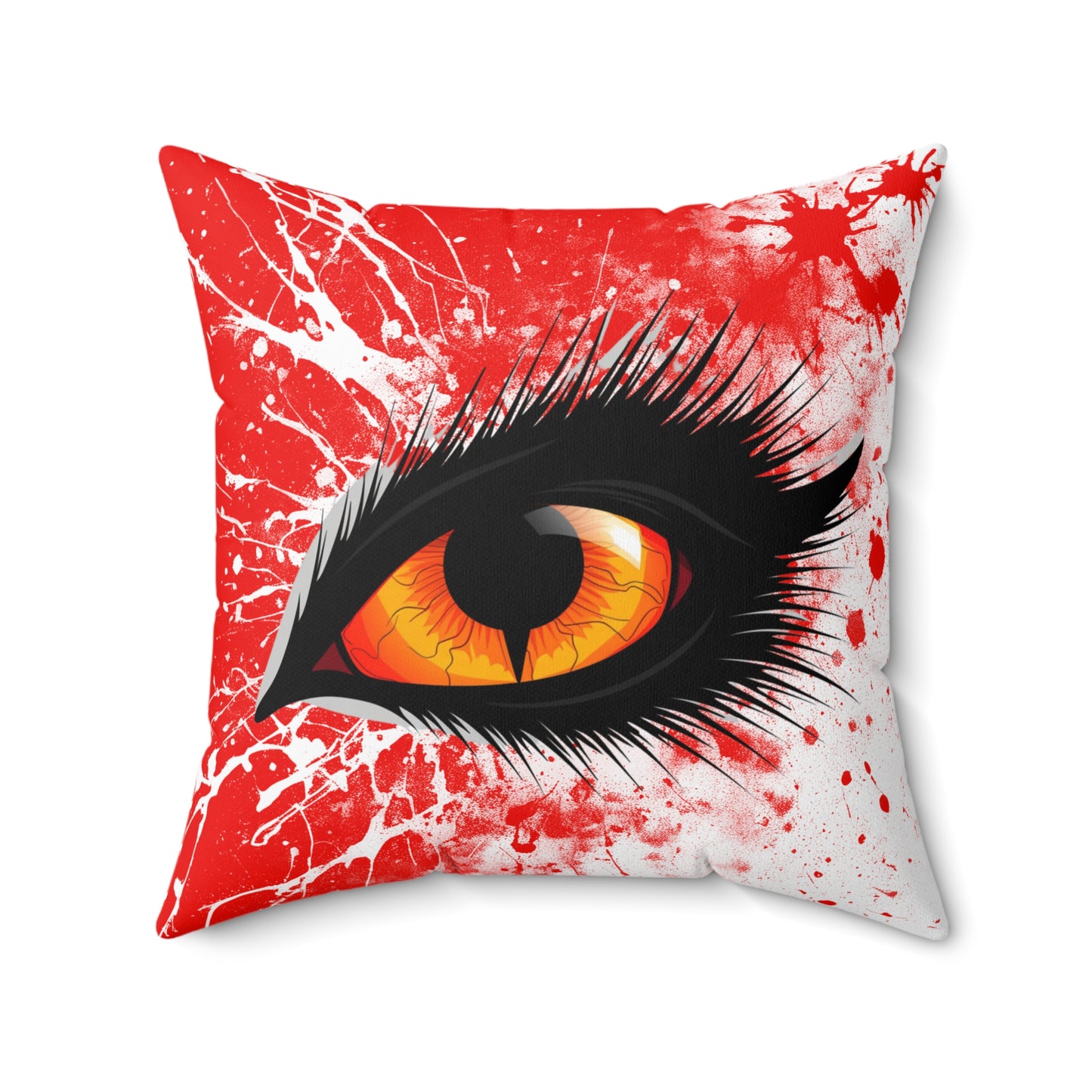Halloween Theme Spun Polyester Square Pillow, One Eyeball Monster Halloween Decor, Accent for Any Room, Halloween and Monster Lovers