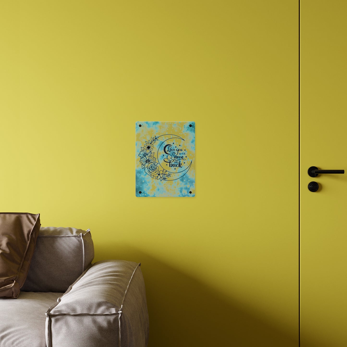 Starry Love You To The Moon And Back Acrylic Wall Art Panel, Beautiful Decor for Any Room, Accent for Any Room, Great Gift Idea for Any Occasion