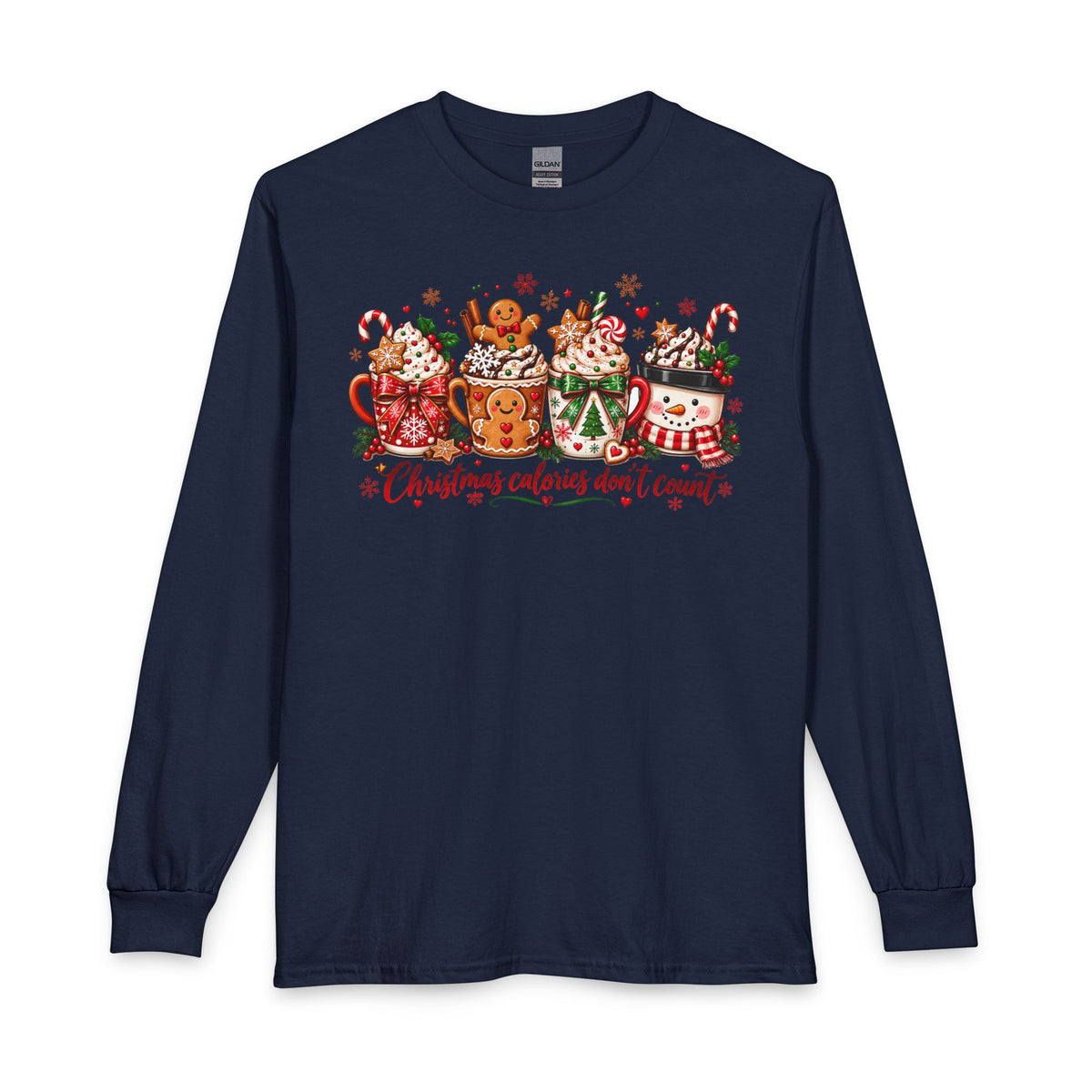 Christmas Cheer Long Sleeve T-Shirt – Festive Holiday Candy Cane Design
