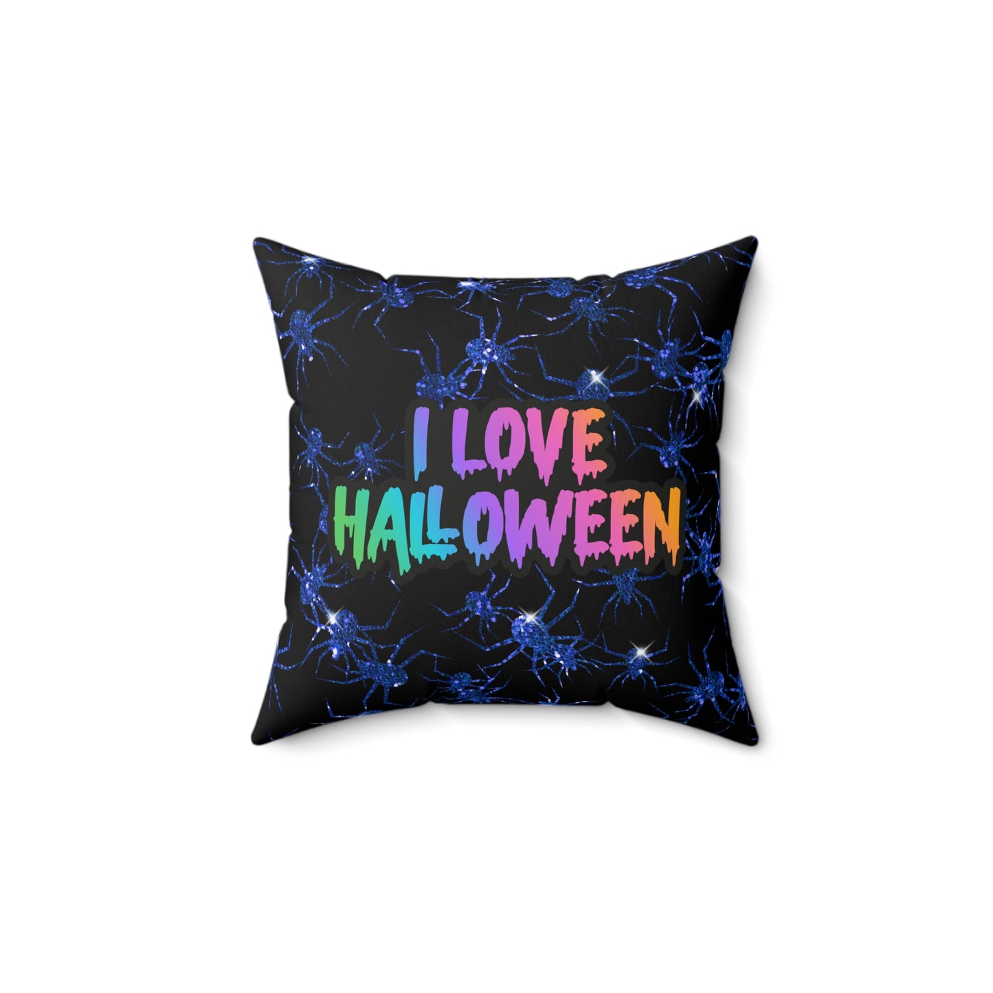 Halloween Throw Pillow, I Love Halloween Decor, Spun Polyester Cushion, Festive Home Accent, Spooky Gift Idea, Fall Celebration