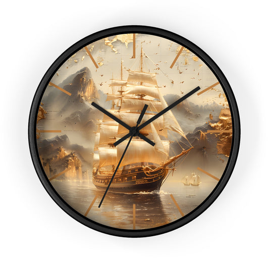 Vintage Ship Wall Clock - Nautical Home Office Decor Gift